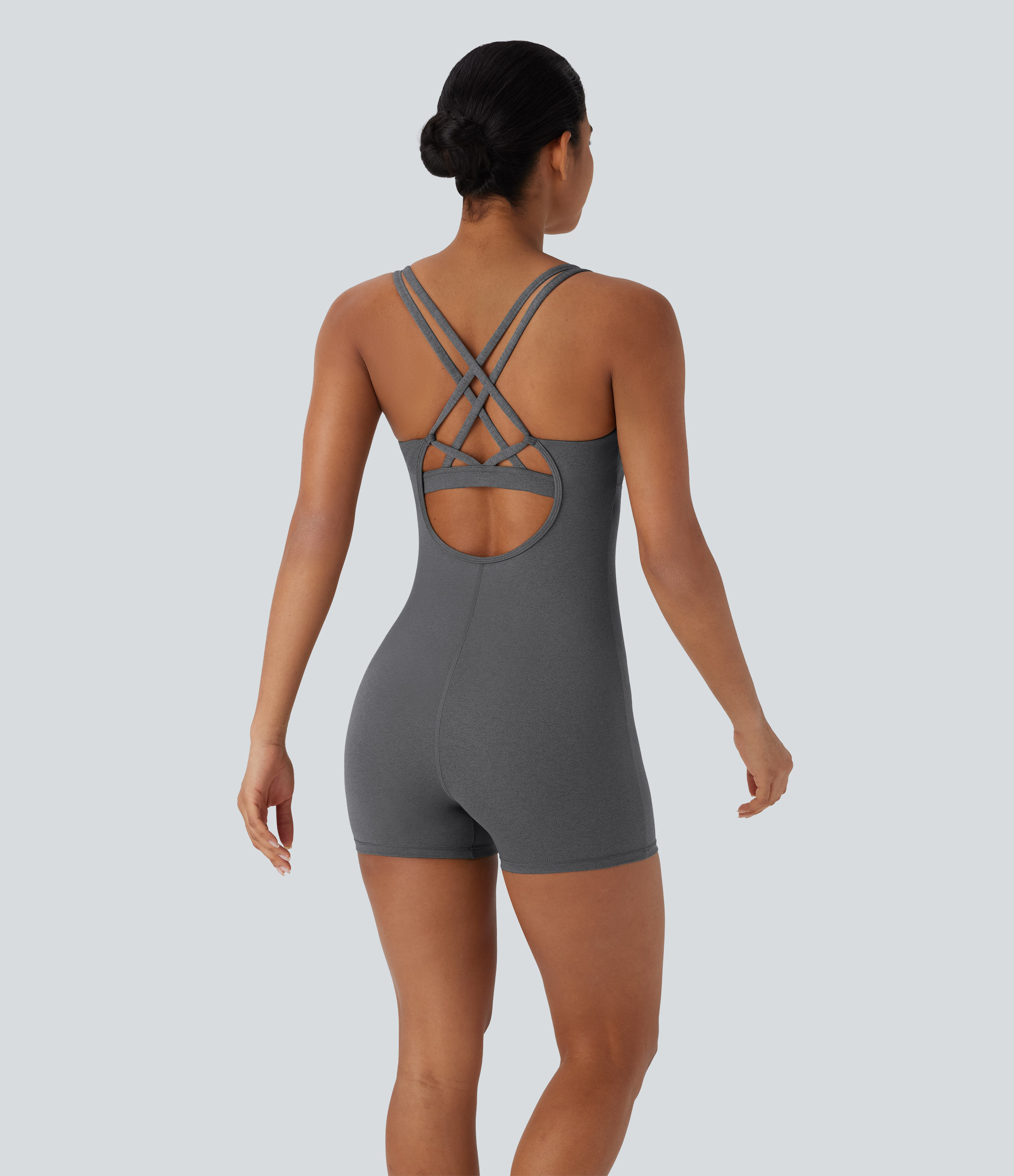 Crisscross Backless Quick Dry Yoga Romper