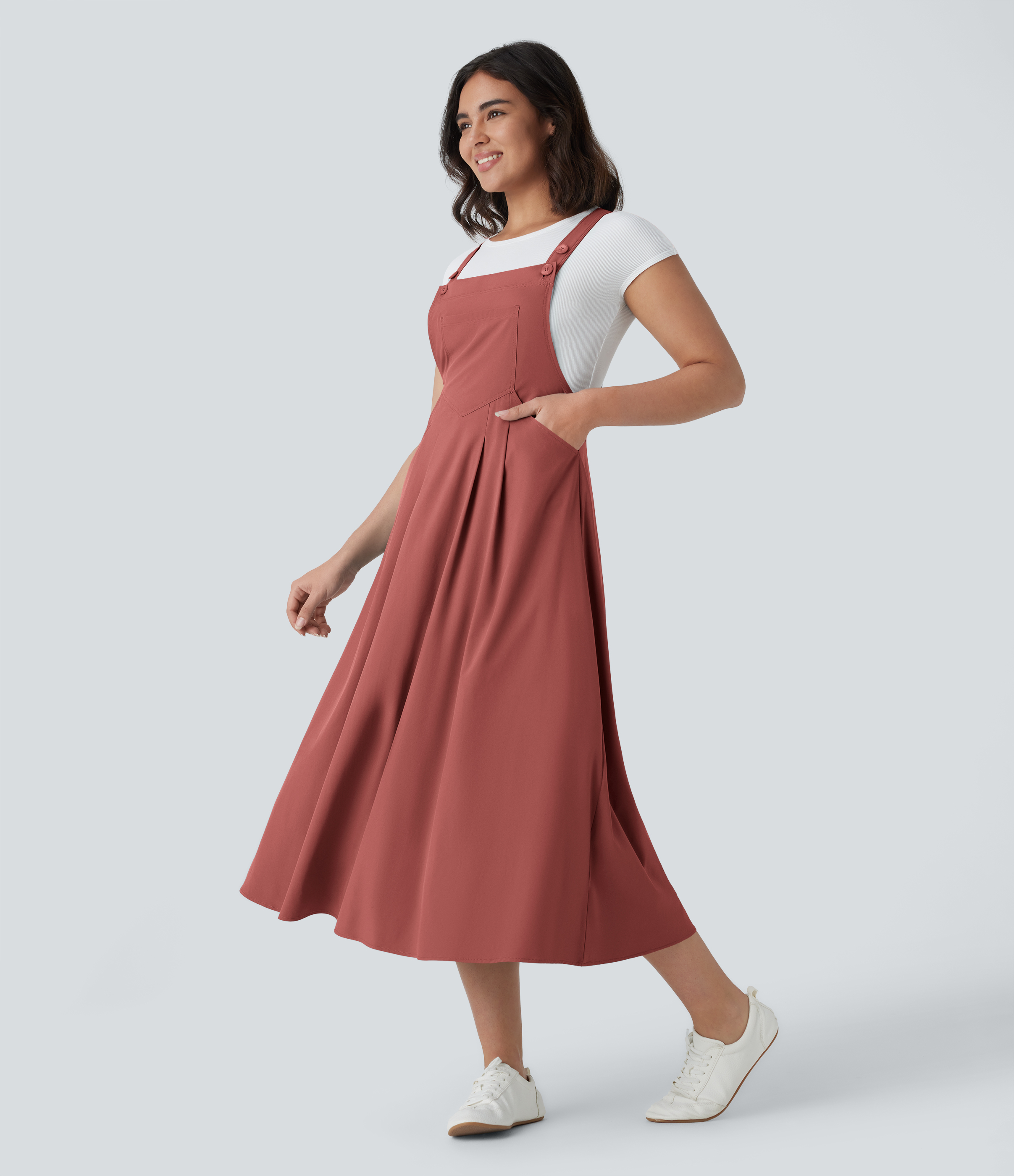Breezeful™ Pockets Flowy Quick Dry Midi Casual Dress