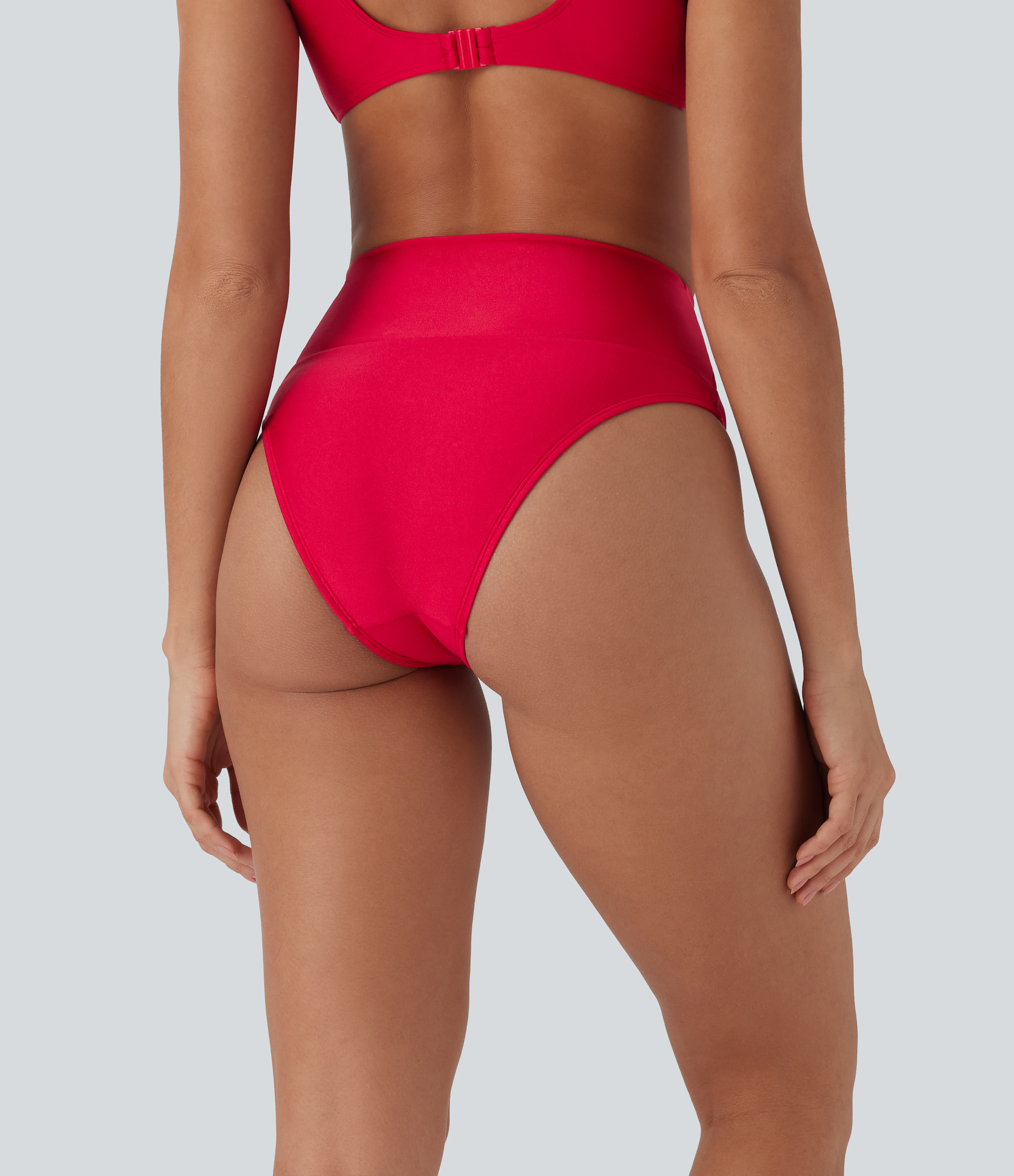 Lollipop Traje de baño de bikini con brillo de tiro alto y moldeador de abdomen / 2