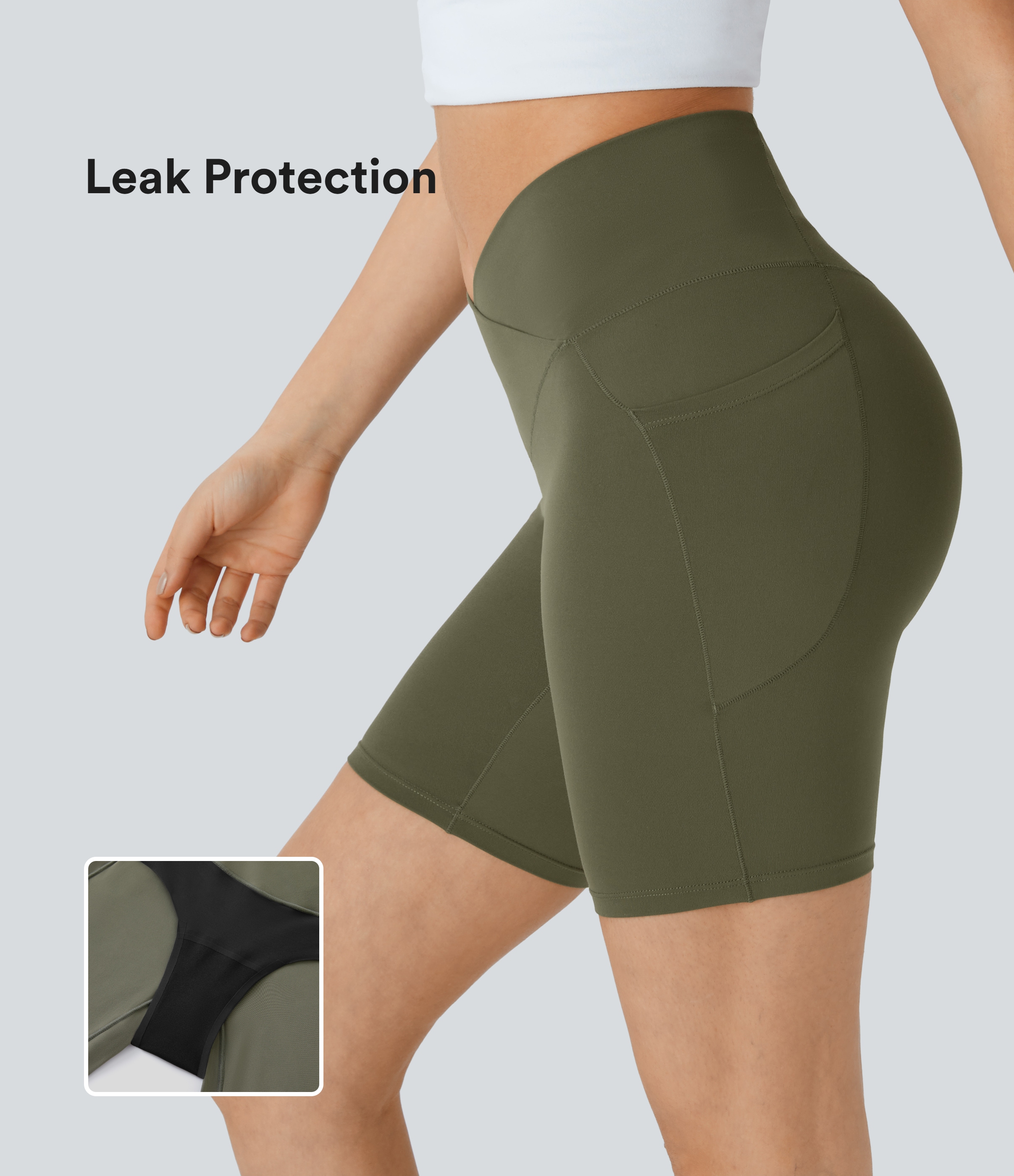 Women's SoftlyZero™ High Waisted Crossover Pocket Yoga Leak