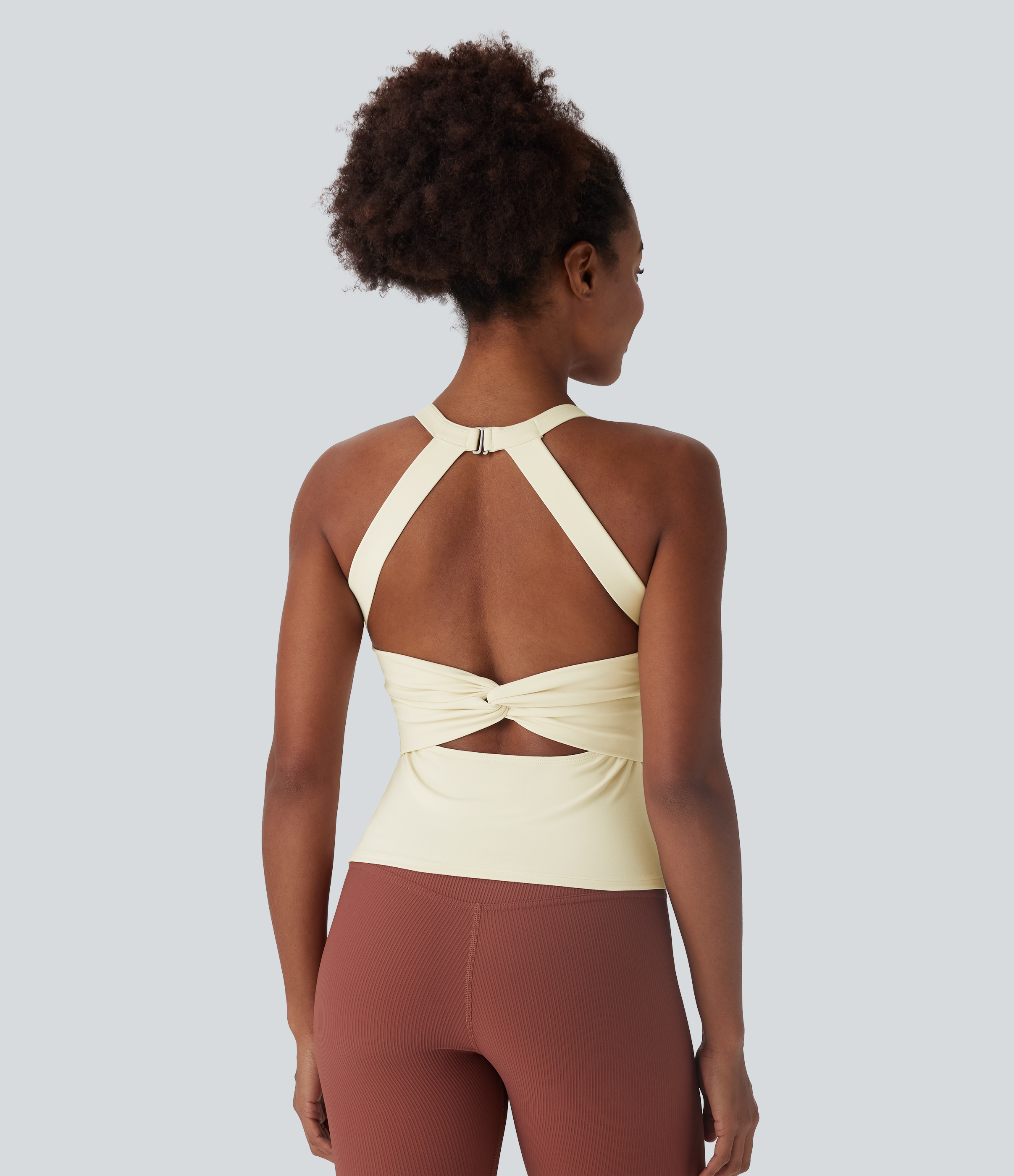 SoftlyZero™ Plush Cut Out Yoga Tank Top A-D Cups