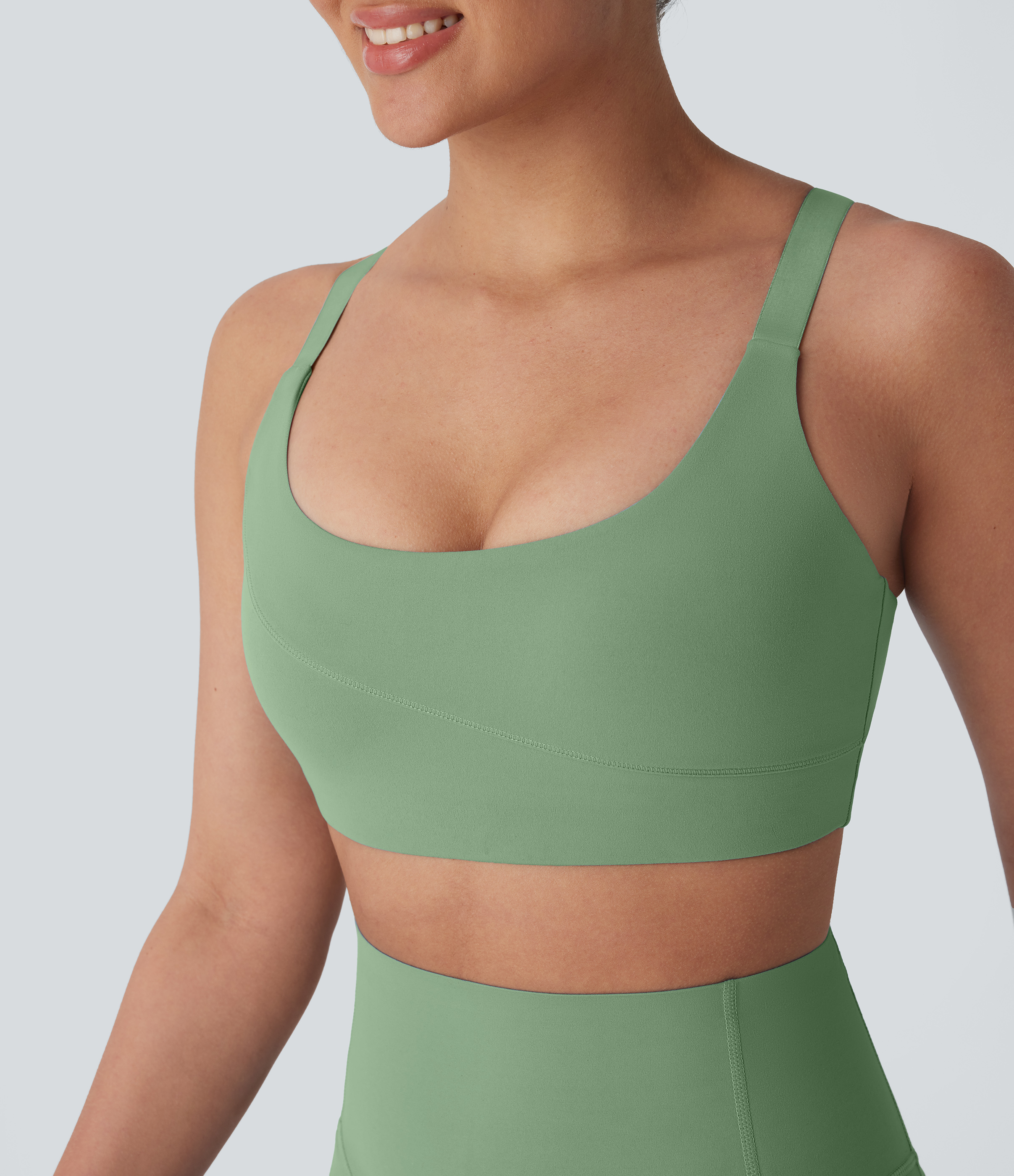 Halara UltraSculpt™ Mittlere Stützfunktion U-Ausschnitt Workout Sport-BH