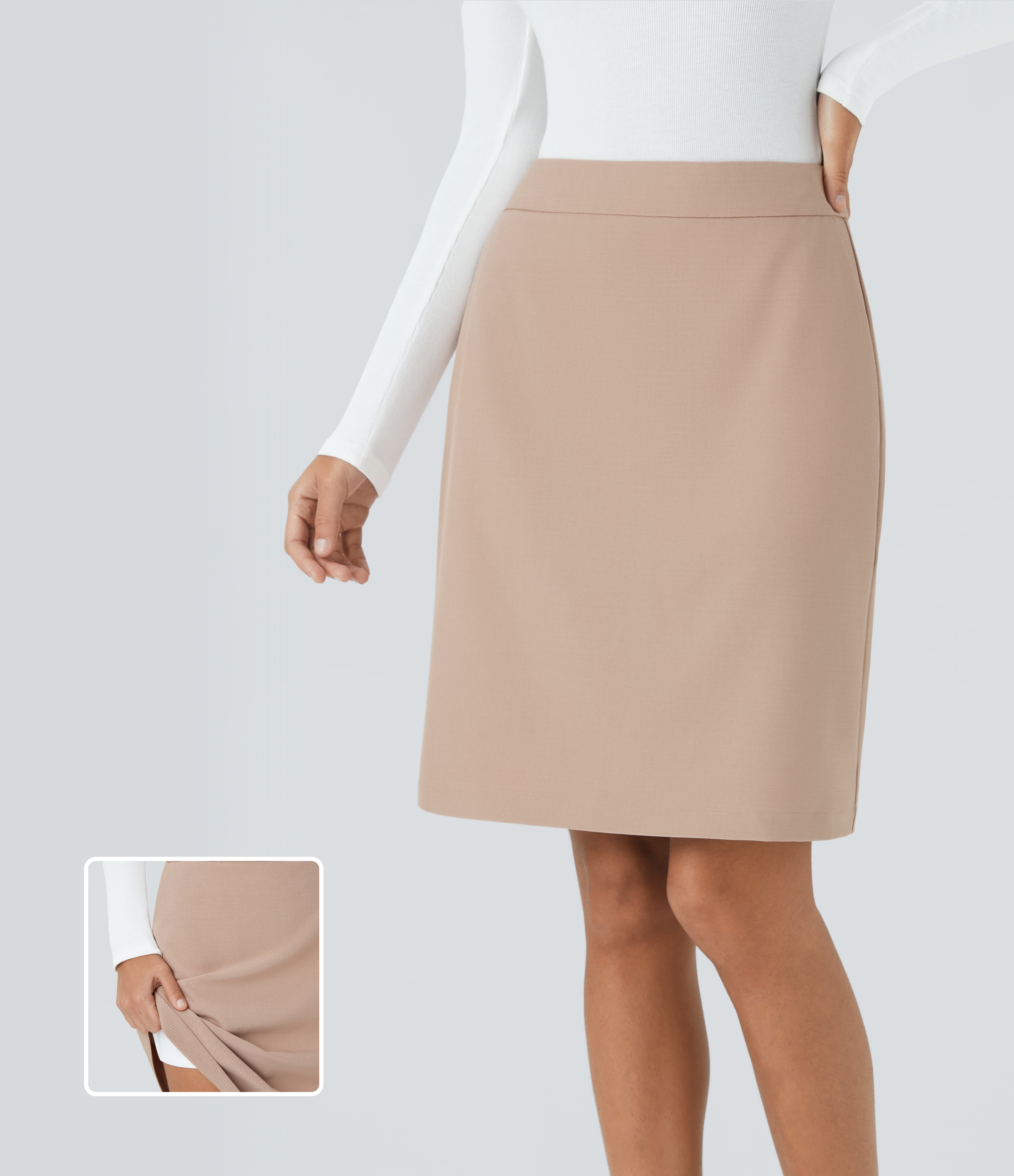 Halara Jupe Crayon Pied De Poule Femmes Jupe Crayon De Travail à