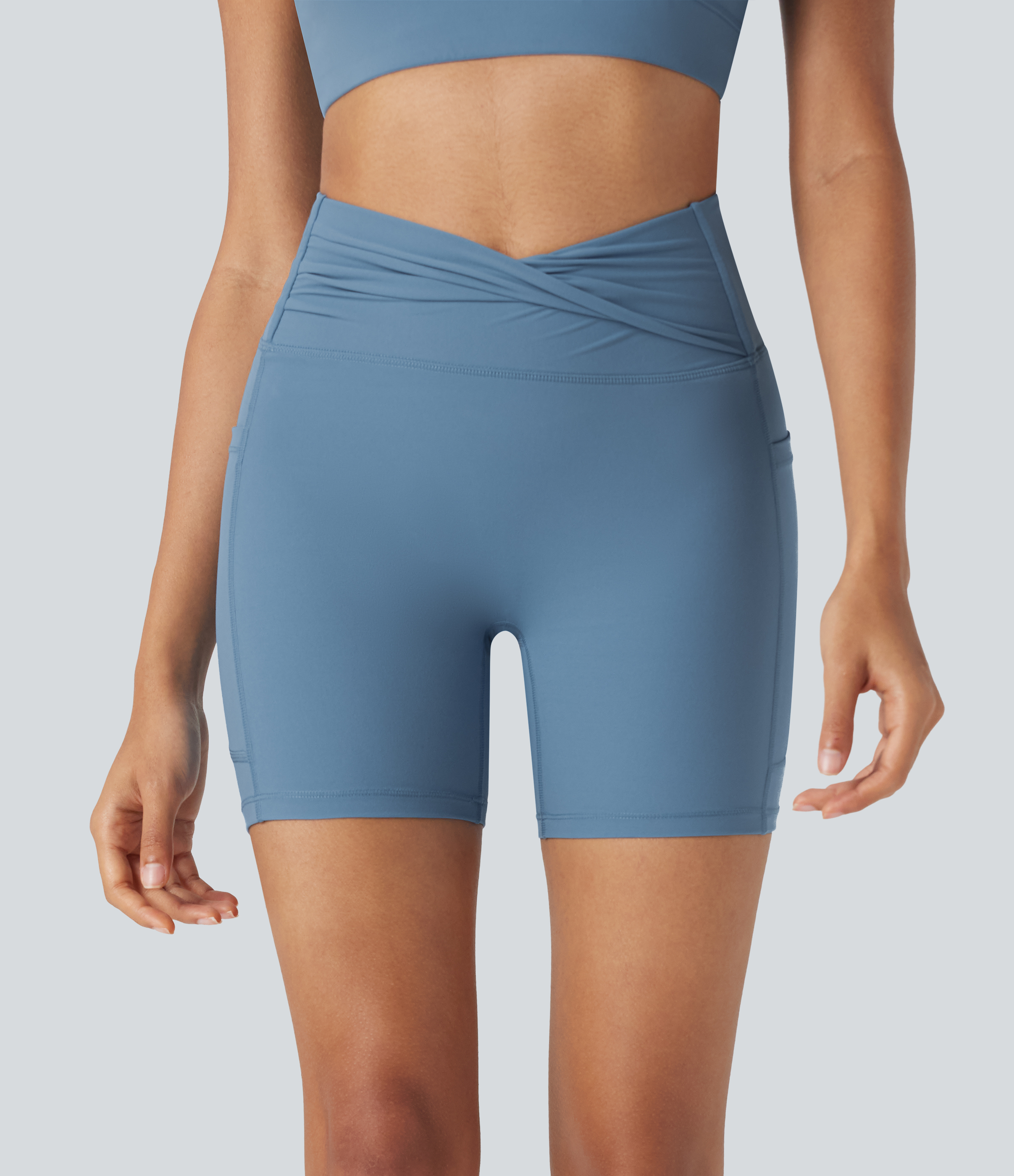 Halara UltraSculpt™ High Waisted Yoga Bike Running Shorts 5'' with Pockets