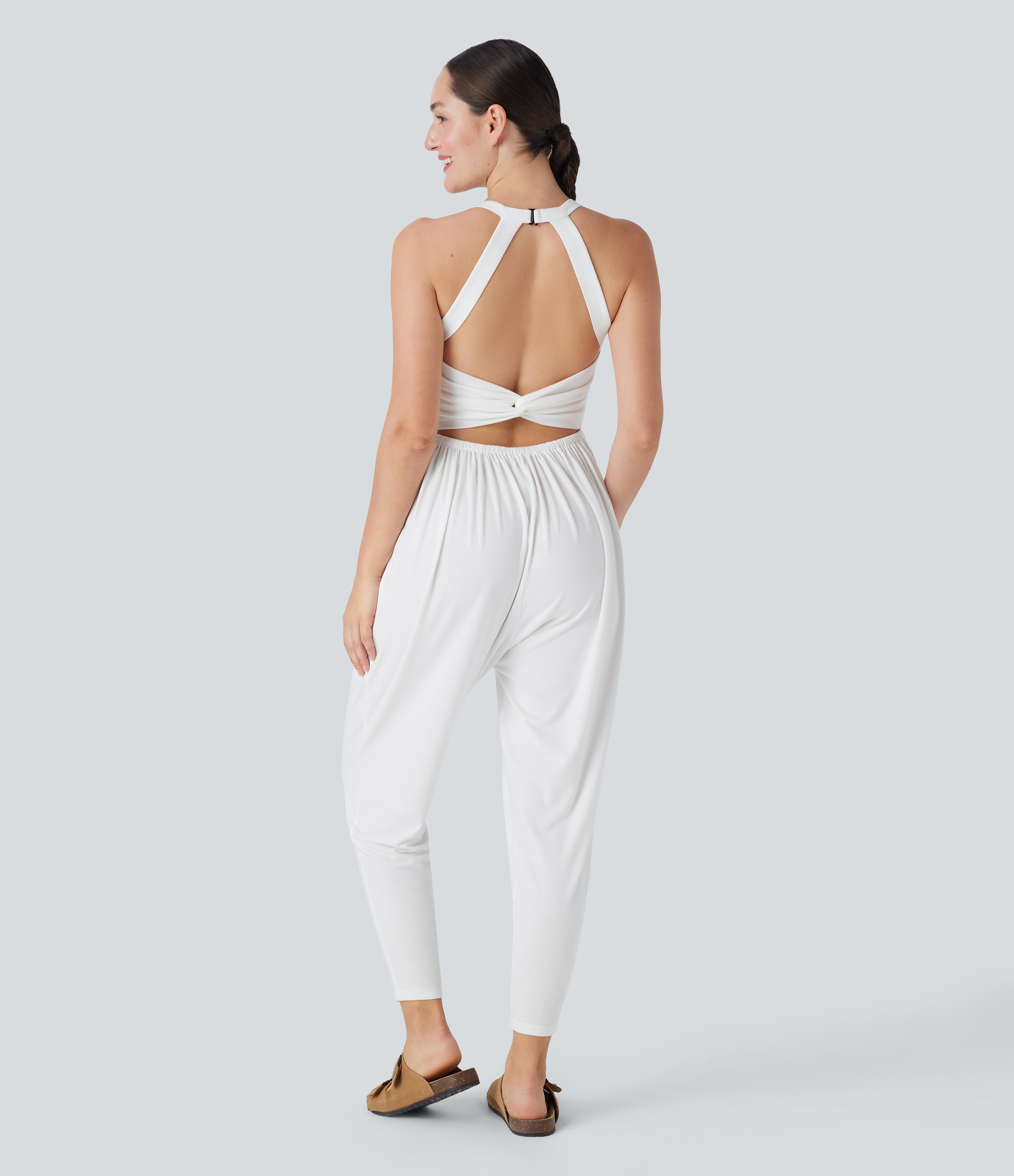 Harem Casual Jumpsuit with Pockets-Easy Peezy Edition