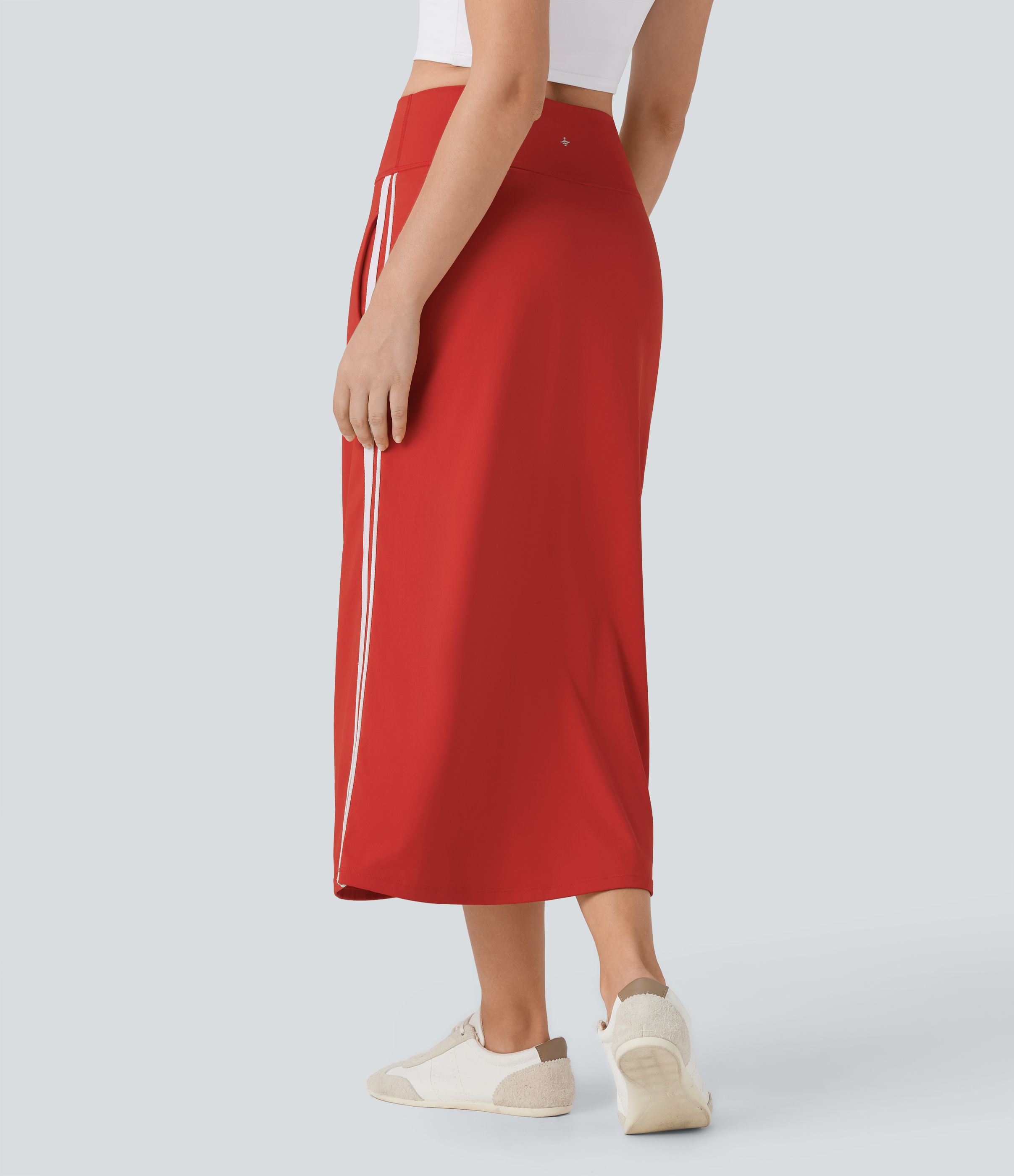 Valiant Poppy Falda deportiva midi 2 en 1 moldeadora Softlyzero™ de tiro alto con secado rápido efecto moldeador de abdomen con bloques de color y bolsillos laterales / 2