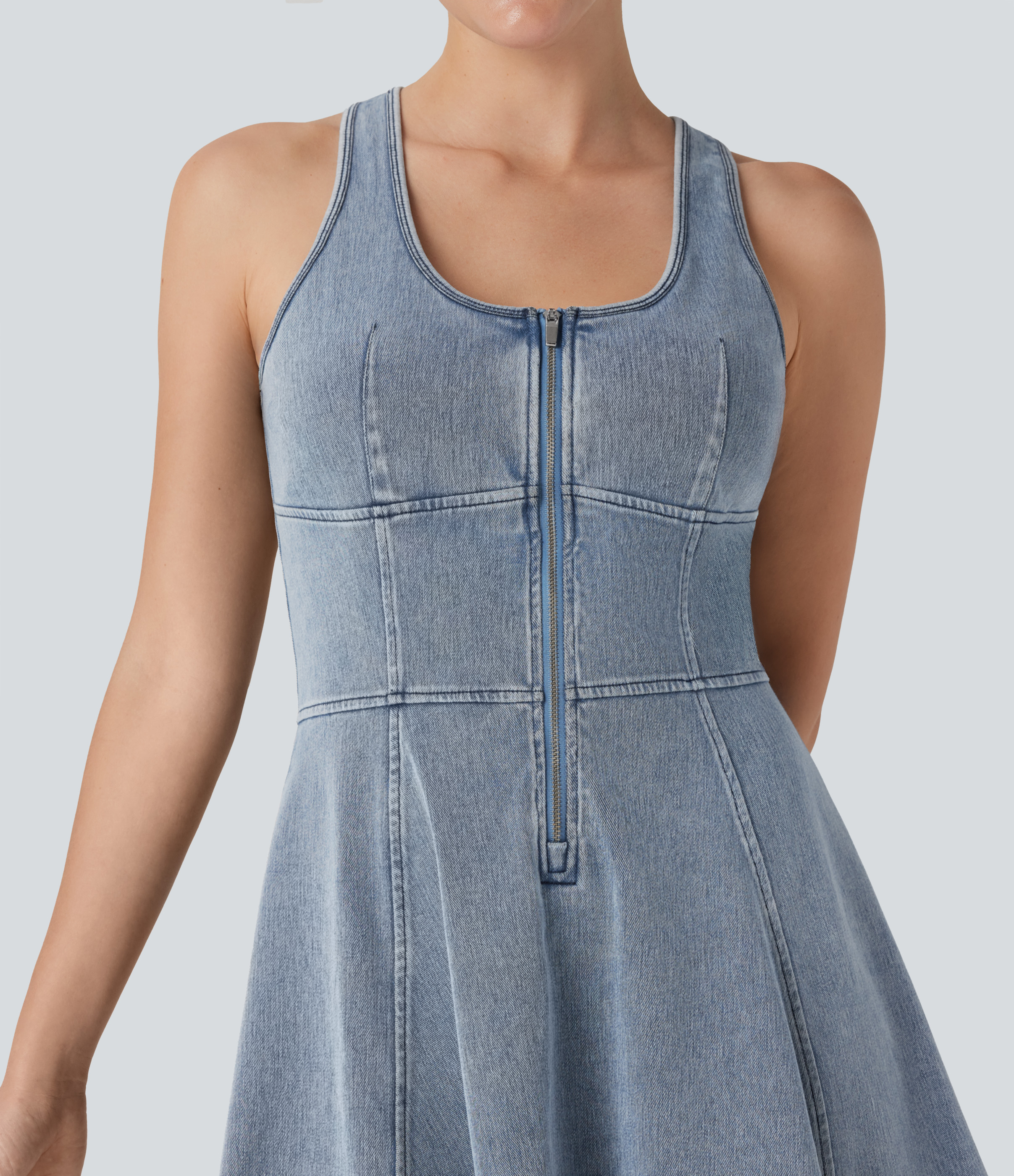 racerback denim dress Frye Women's Denim Racerback Shirtdress
