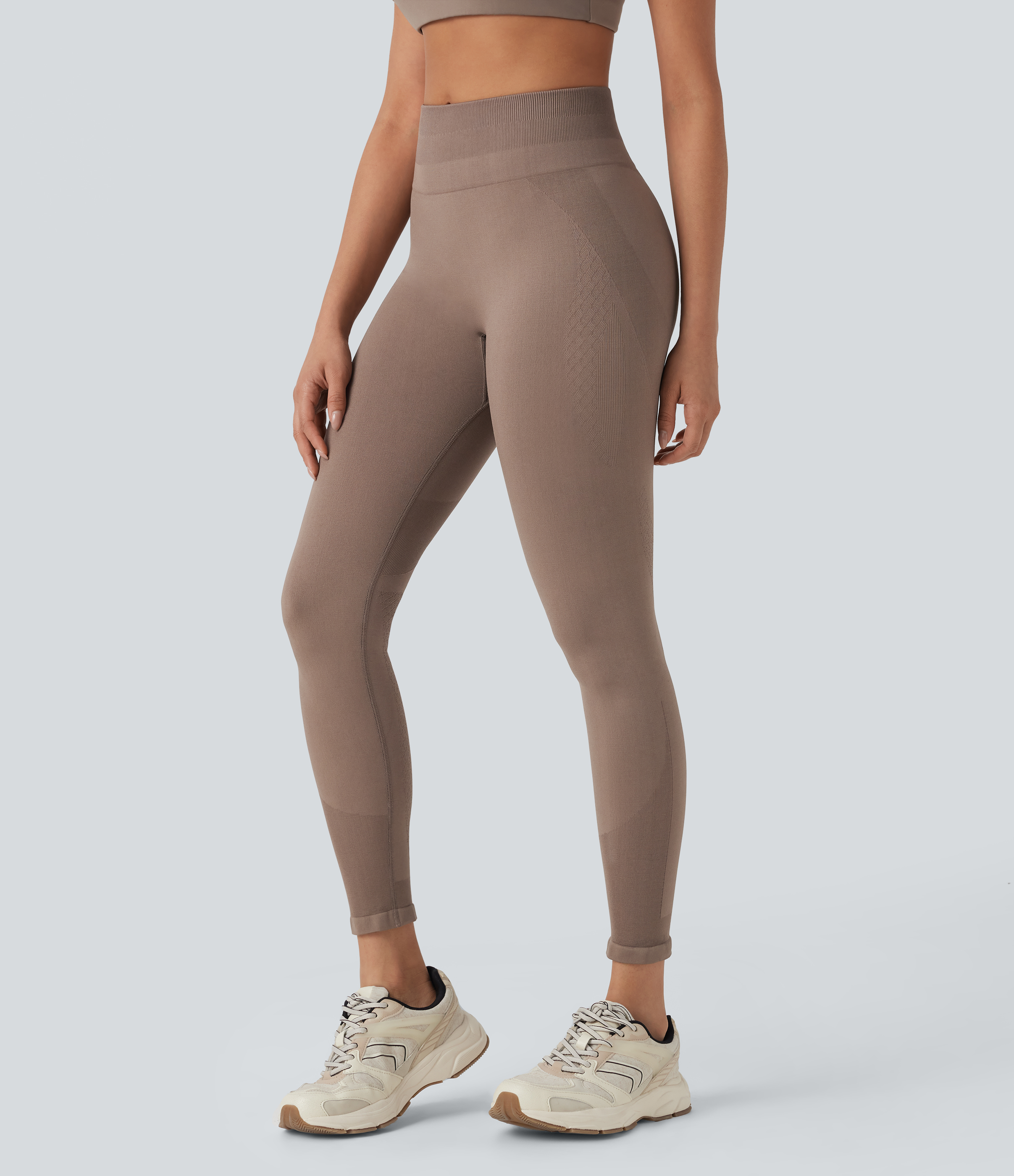 Leggings deportivos de tiro alto sin costuras 7/8 de largo