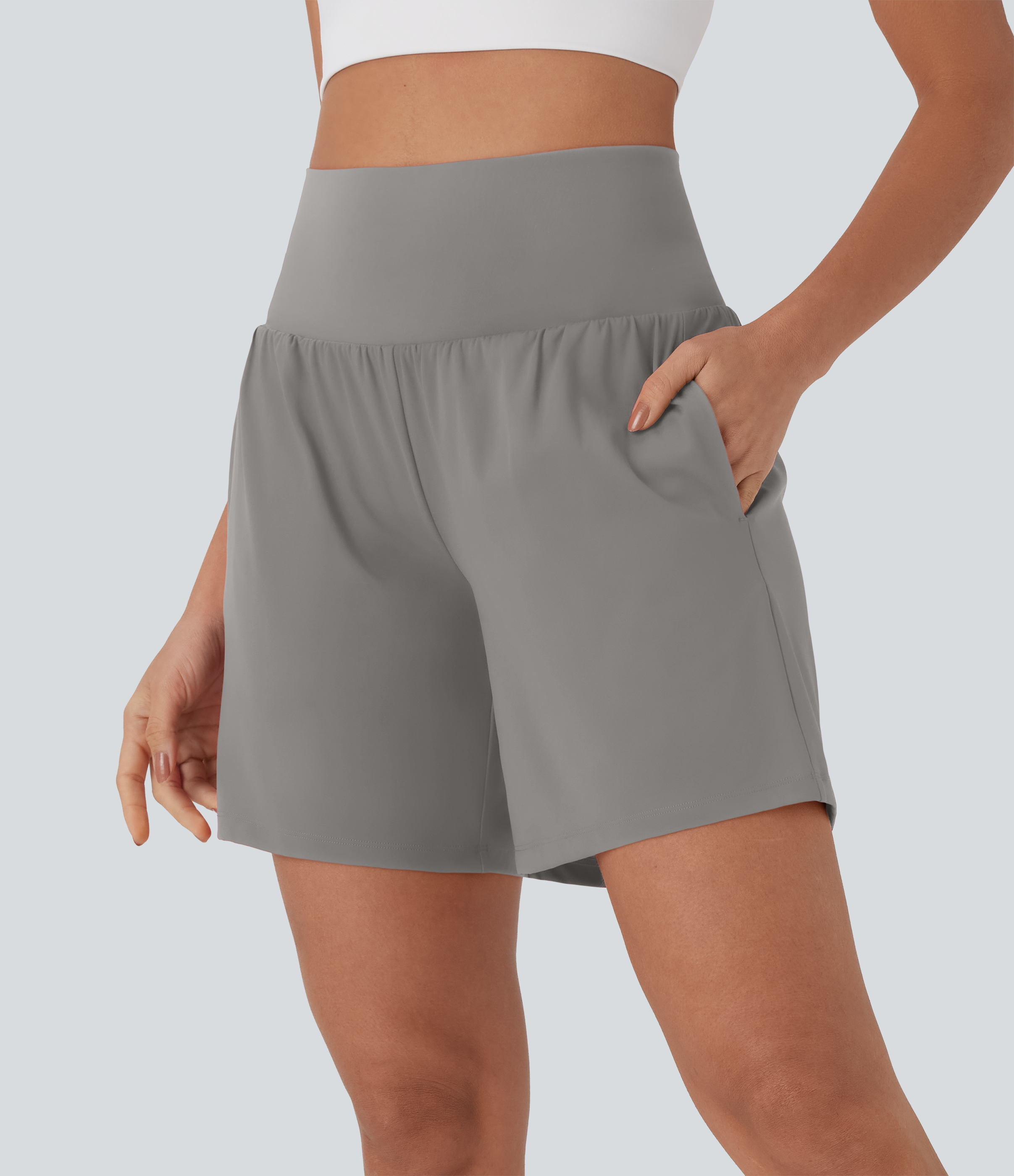 Softlyzero™ Airy Super High Waisted 2-in-1  Yoga Shorts 7" with Pockets