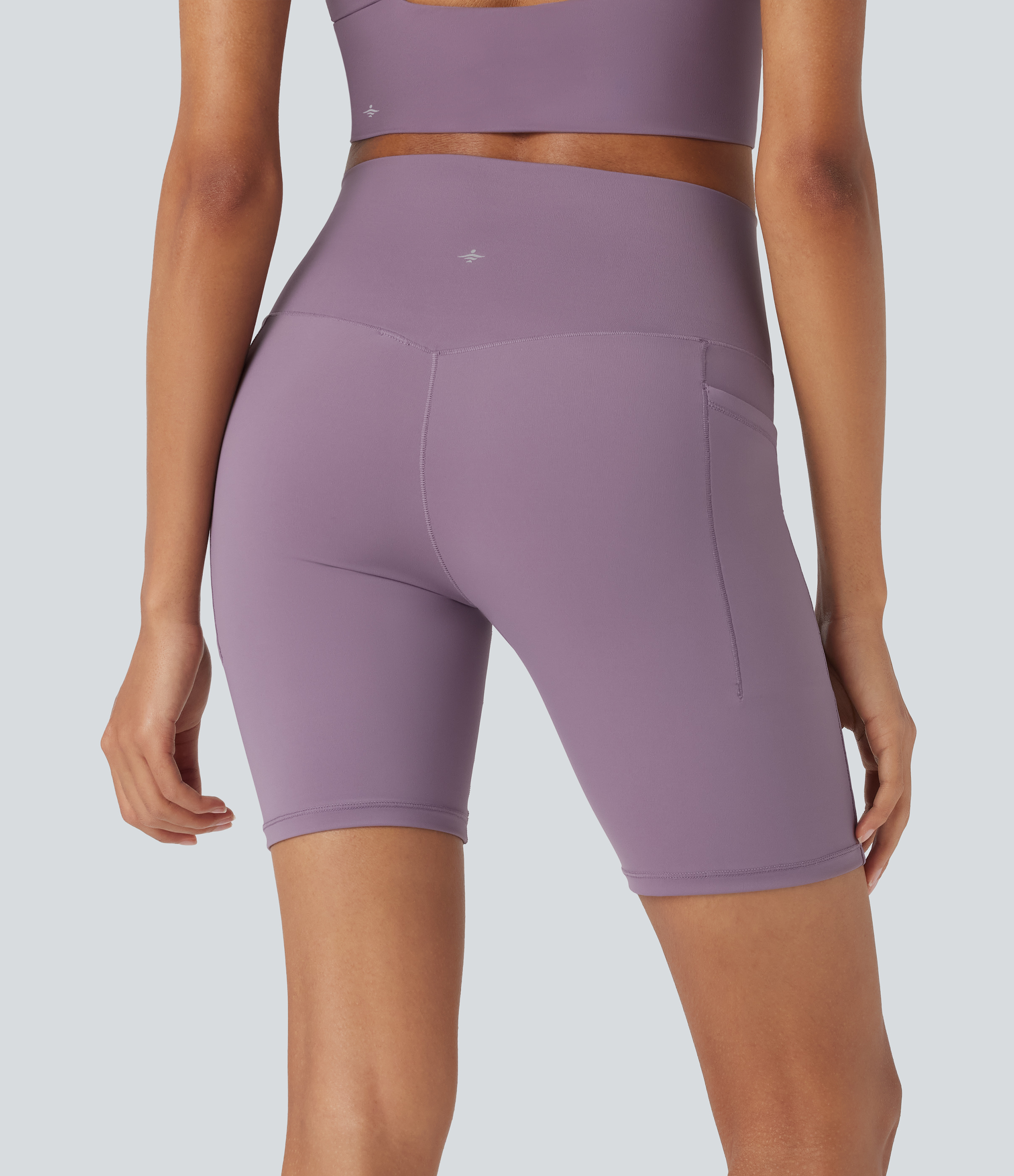 Tulip Purple Pantalón corto ciclismo Halara UltraSculpt™ Quick Dry SoCinched tacto fresco tiro alto control abdomen bolsillo 17.5cm - UPF 50+ / 2