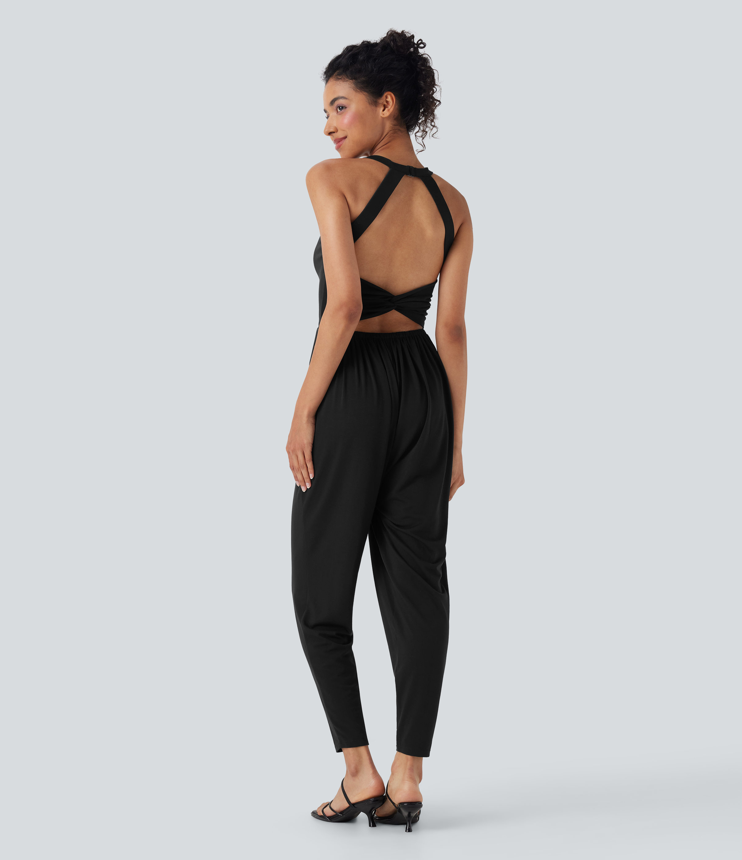 Lässiger Harems-Jumpsuit mit U-Ausschnitt und Seitentaschen - Easy-Peezy-Edition, DD-F Cups