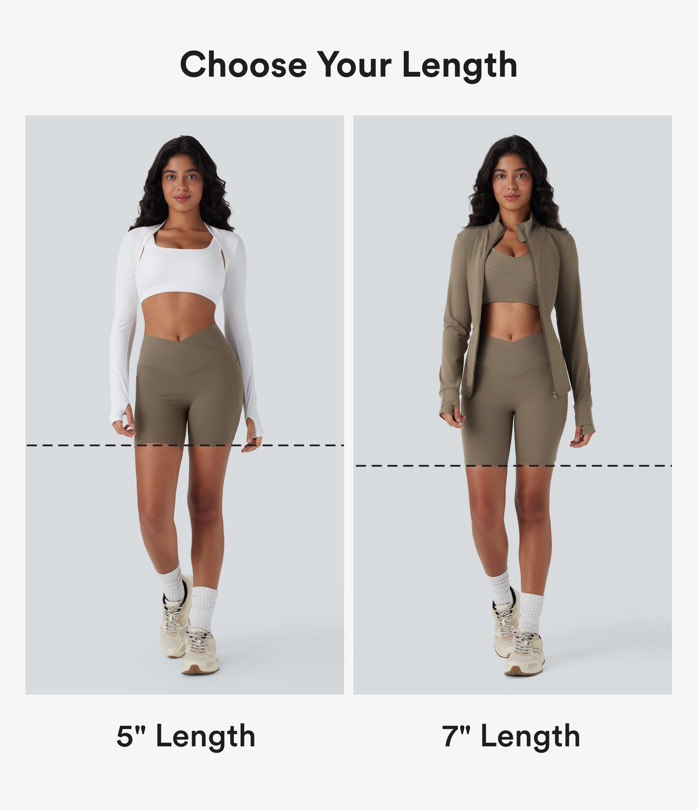 Dawn Brown Halara UltraSculpt™ shorts cyclistes de yoga taille haute, croisés, gainants pour le ventre et liftant pour les fesses, 7'' avec poches / 2