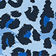 Ice blue leopard print