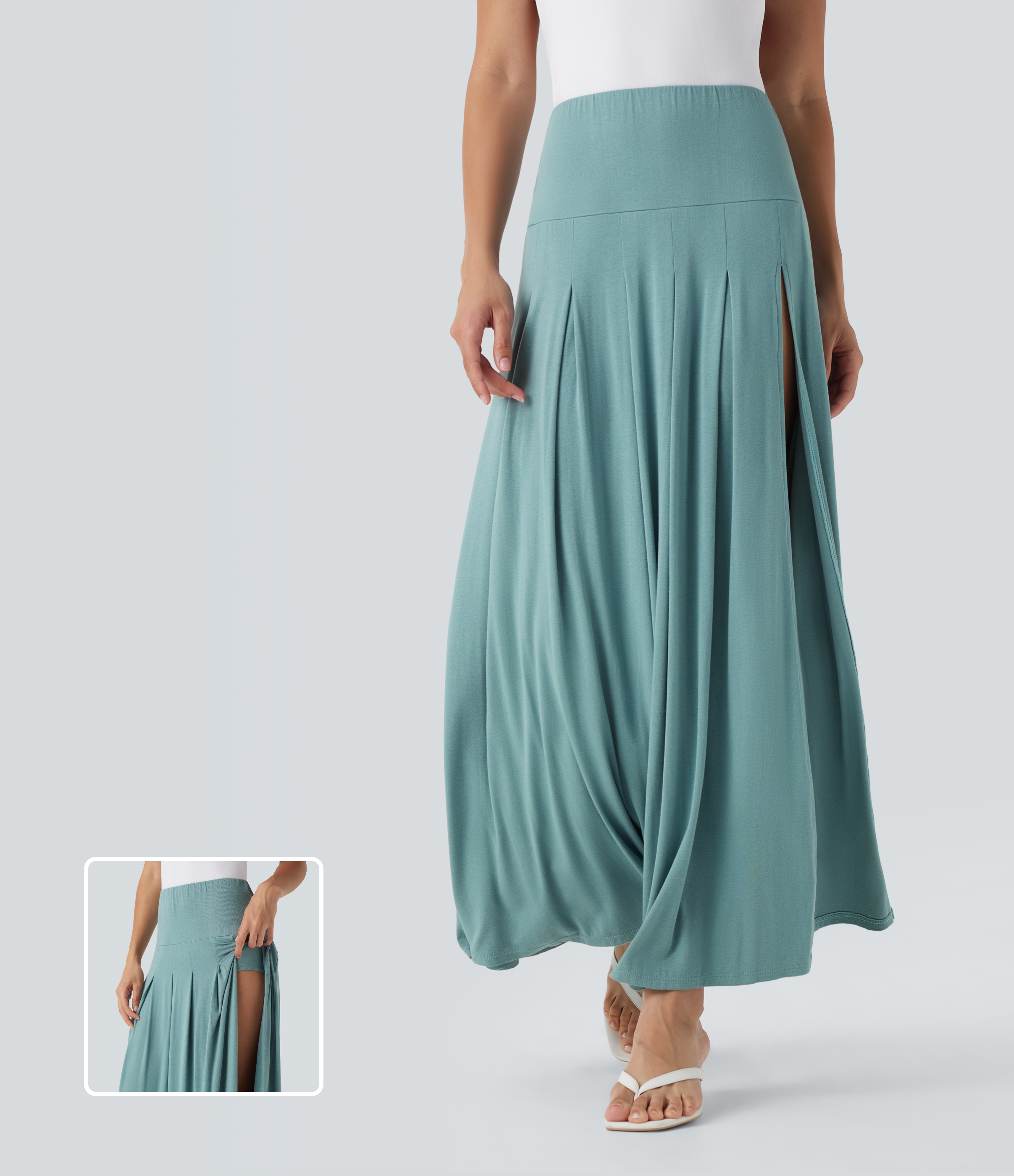 Canton Jupe plissée taille haute 2-en-1, ultra décontractée / 1