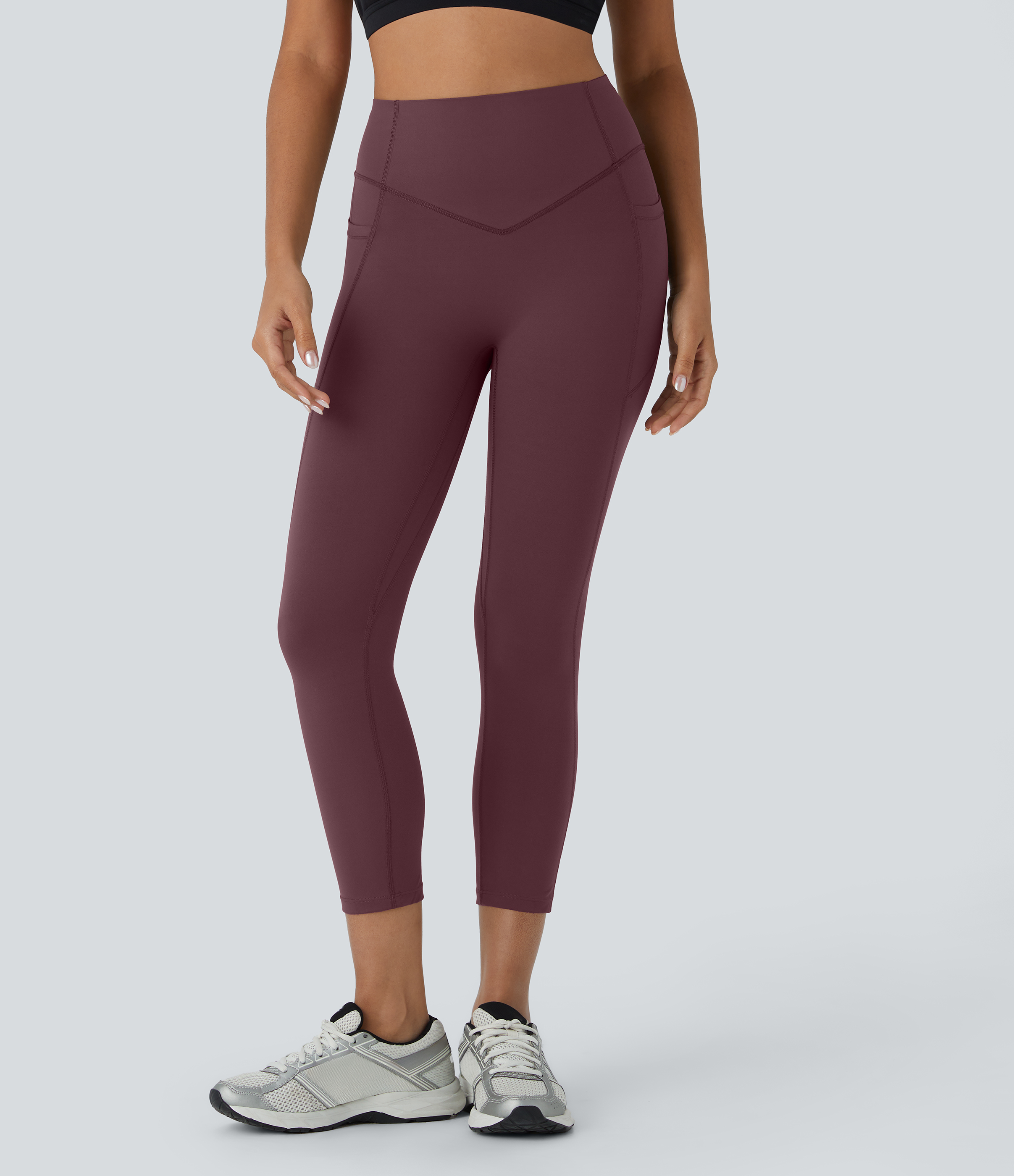 Evening Red Halara UltraSculpt™ - Formende Capri-Workout-Leggings mit hohem Bund, Seitentaschen, Booty-Scrunch und Bauchkontrolle -Po-Lifting / 2