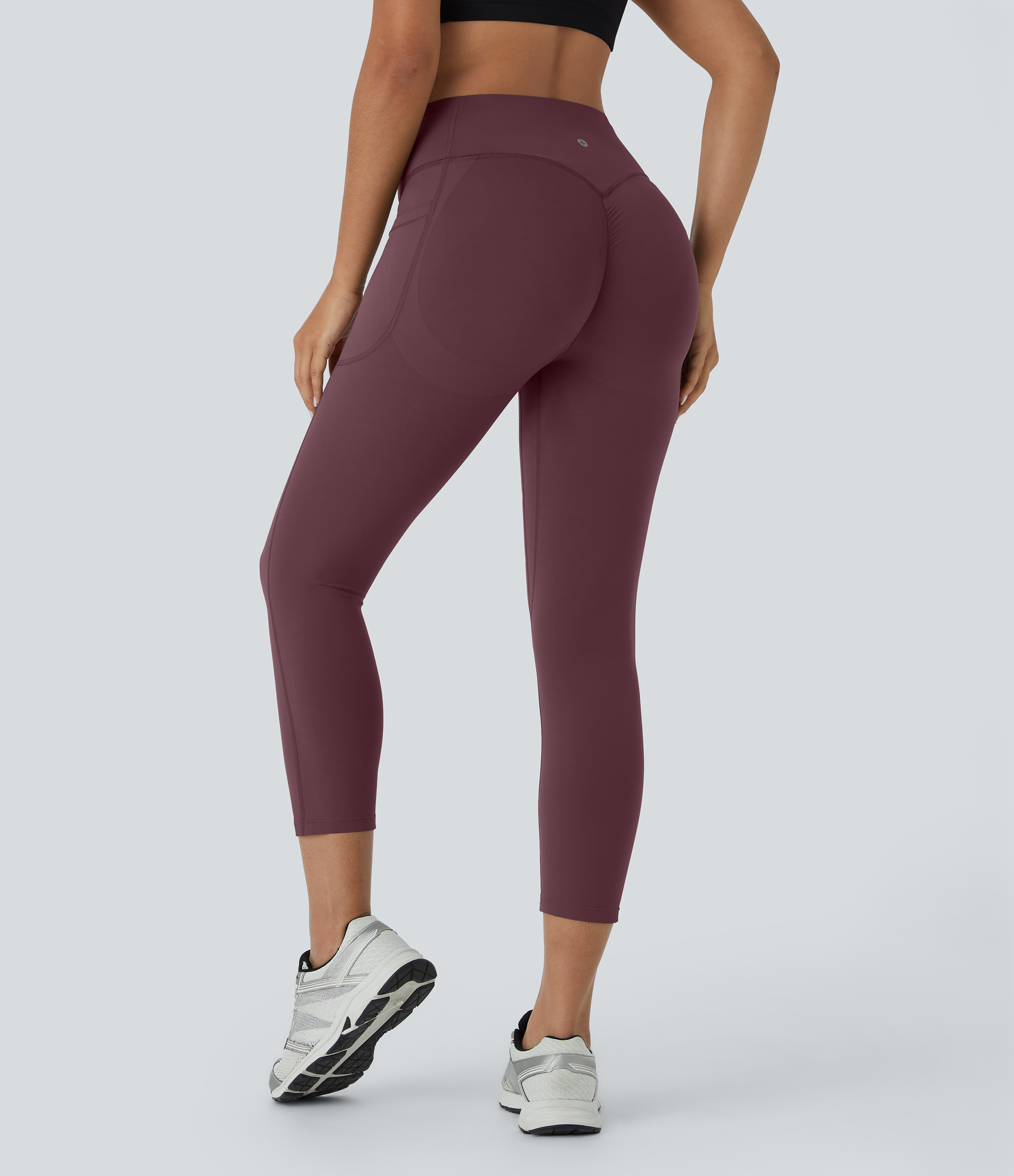 Halara UltraSculpt™ - Formende Capri-Workout-Leggings mit hohem Bund, Seitentaschen, Booty-Scrunch und Bauchkontrolle -Po-Lifting