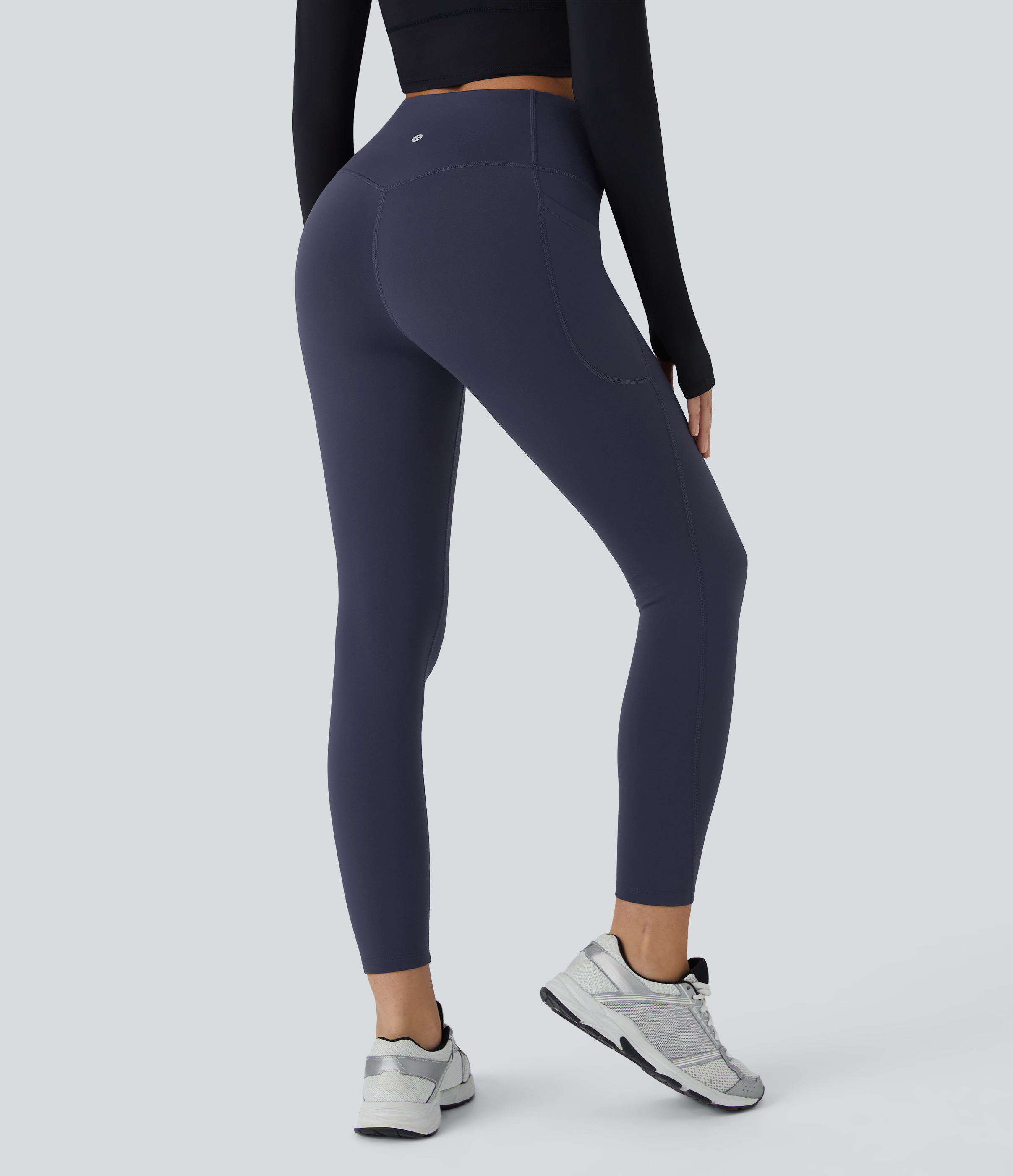 Overture Leggings Softlyzero™ Plush entrenamiento térmico tiro alto bolsillo lateral control abdomen / 2