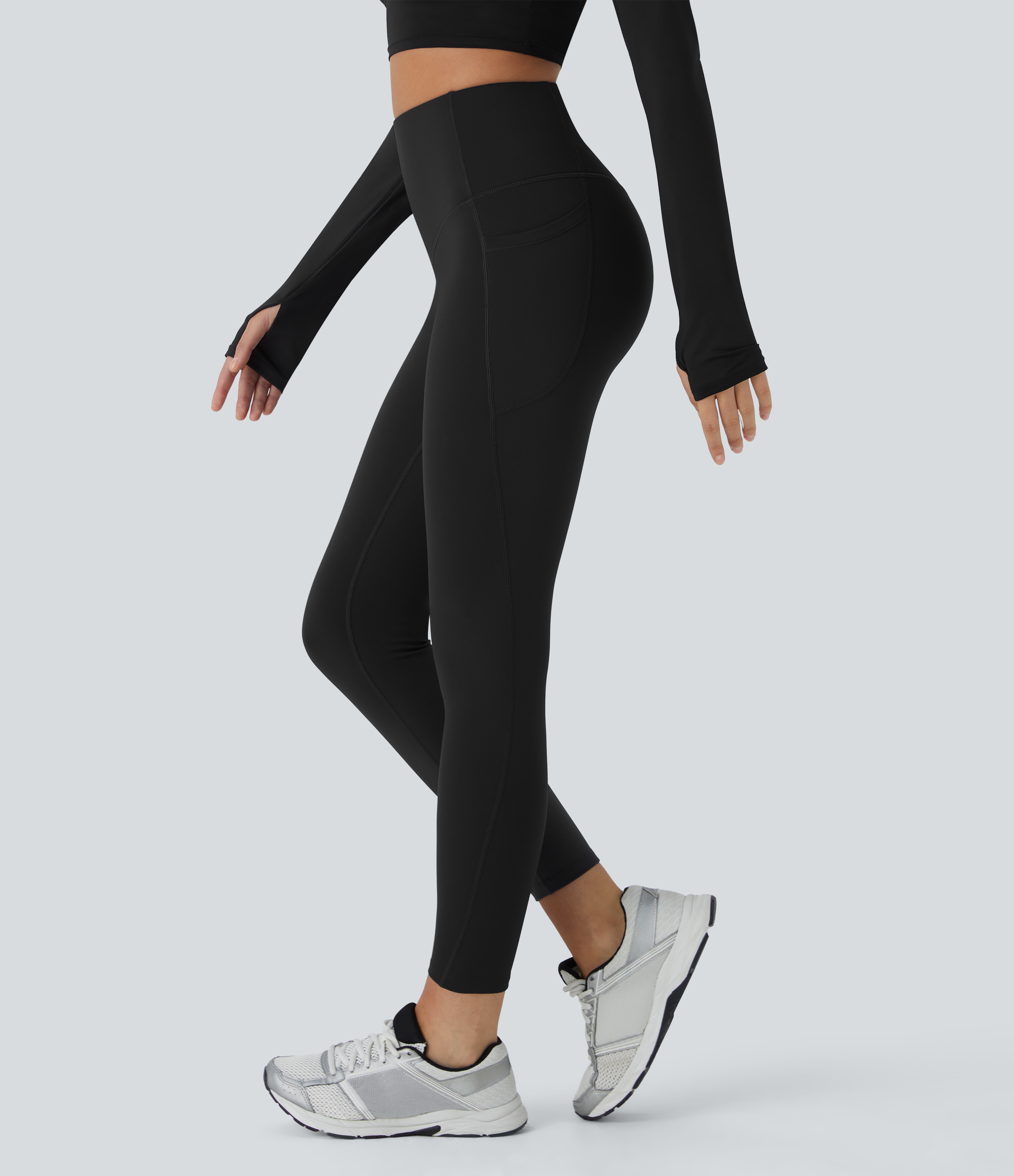 SoftlyZero™ Plush Thermal High Waisted Tummy Control Pocket Women Gym Leggings