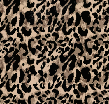 Cream Leopard Denim