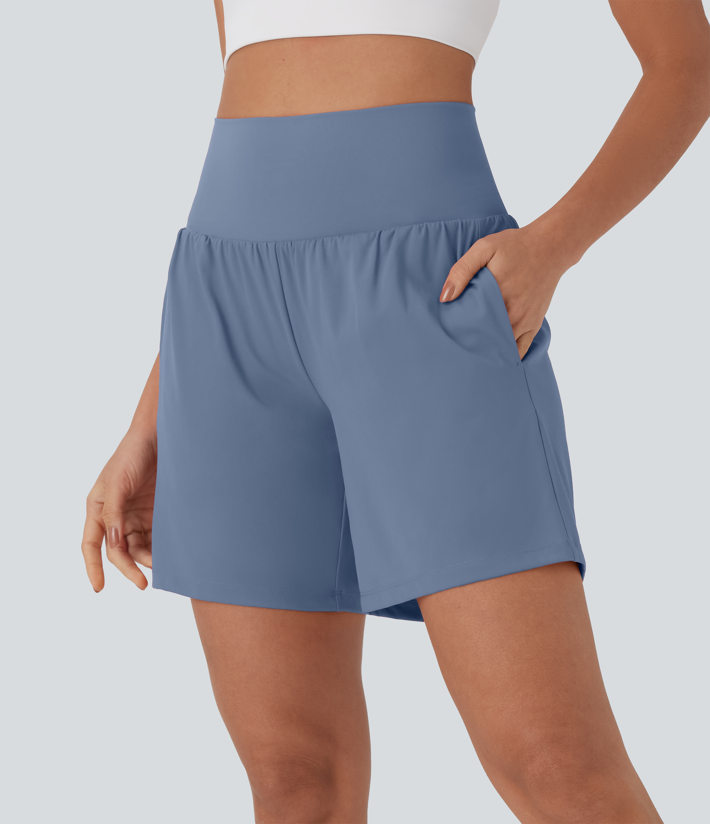 Softlyzero™ Airy Super High Waisted 2-in-1  Yoga Shorts 7" with Pockets