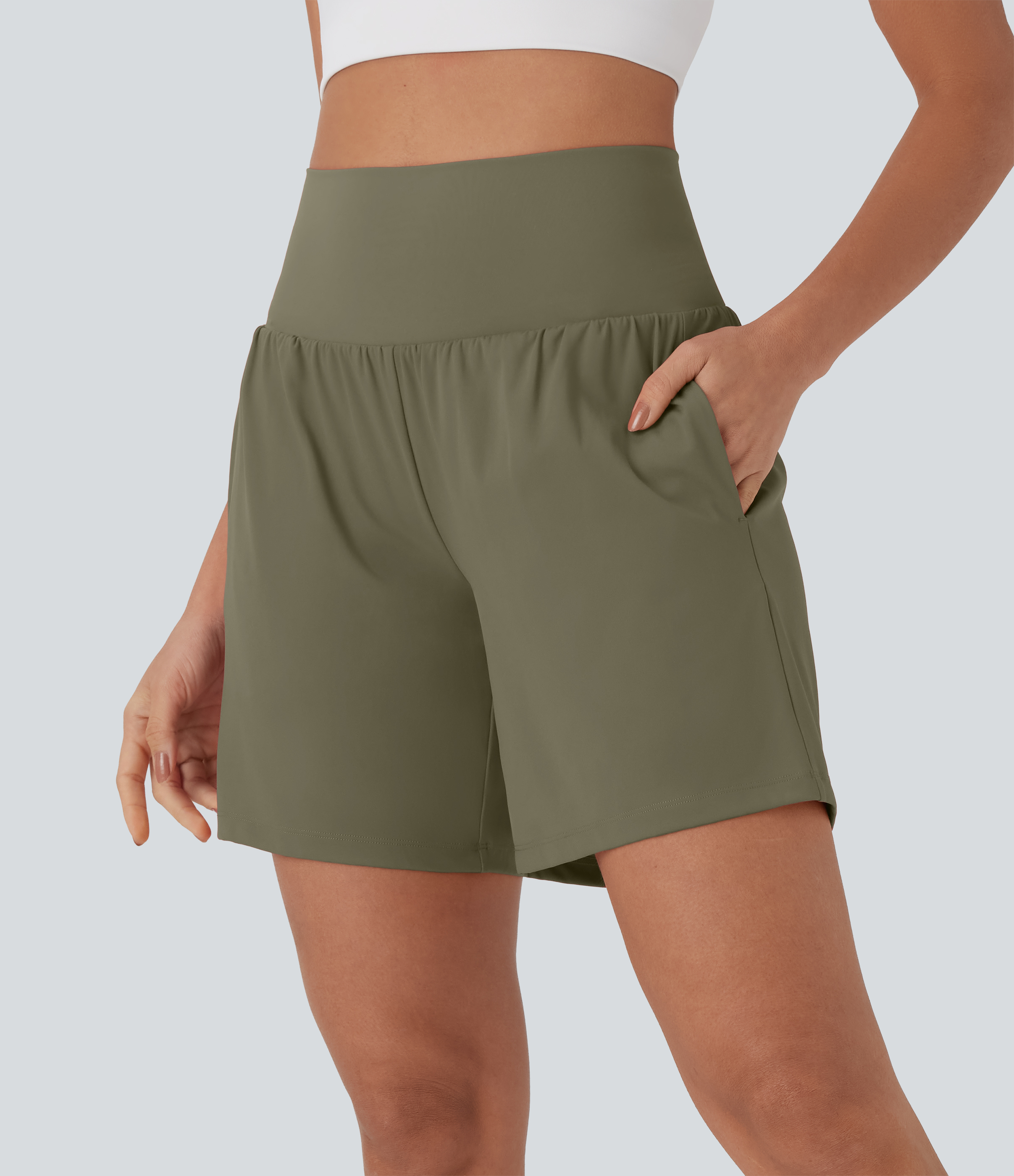 Softlyzero™ Airy Super High Waisted 2-in-1  Yoga Shorts 7" with Pockets