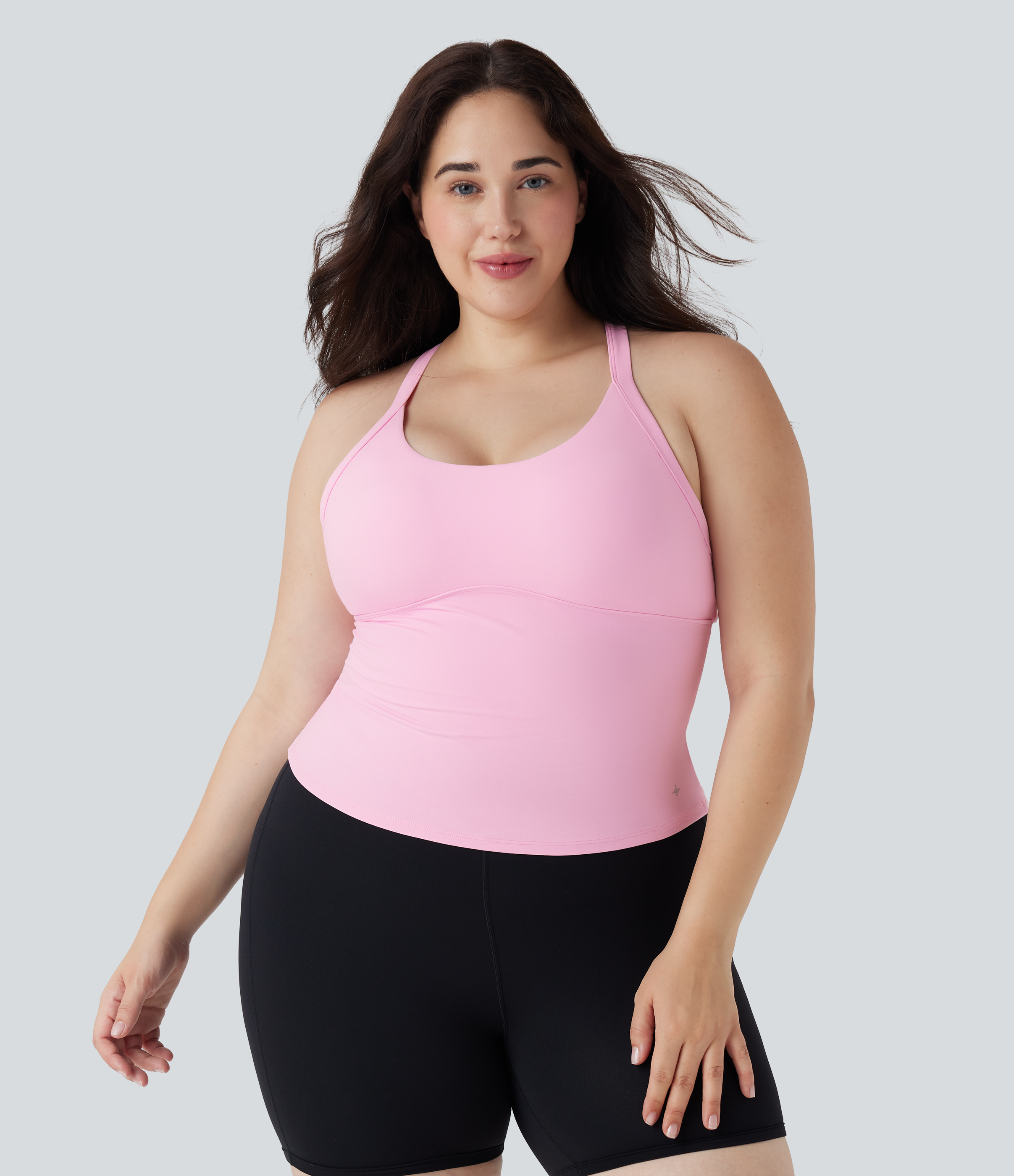 Nosegay Camiseta Softlyzero™ Plush yoga talla grande abertura sin espalda / 2