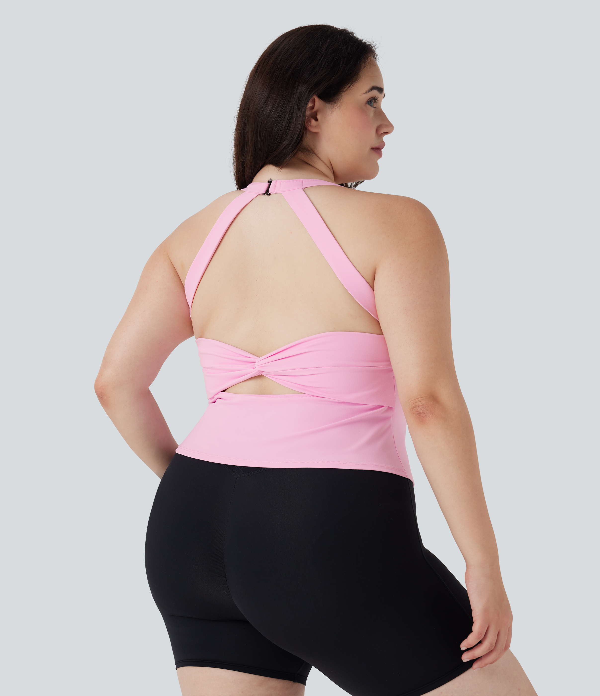 Camiseta Softlyzero™ Plush yoga talla grande abertura sin espalda