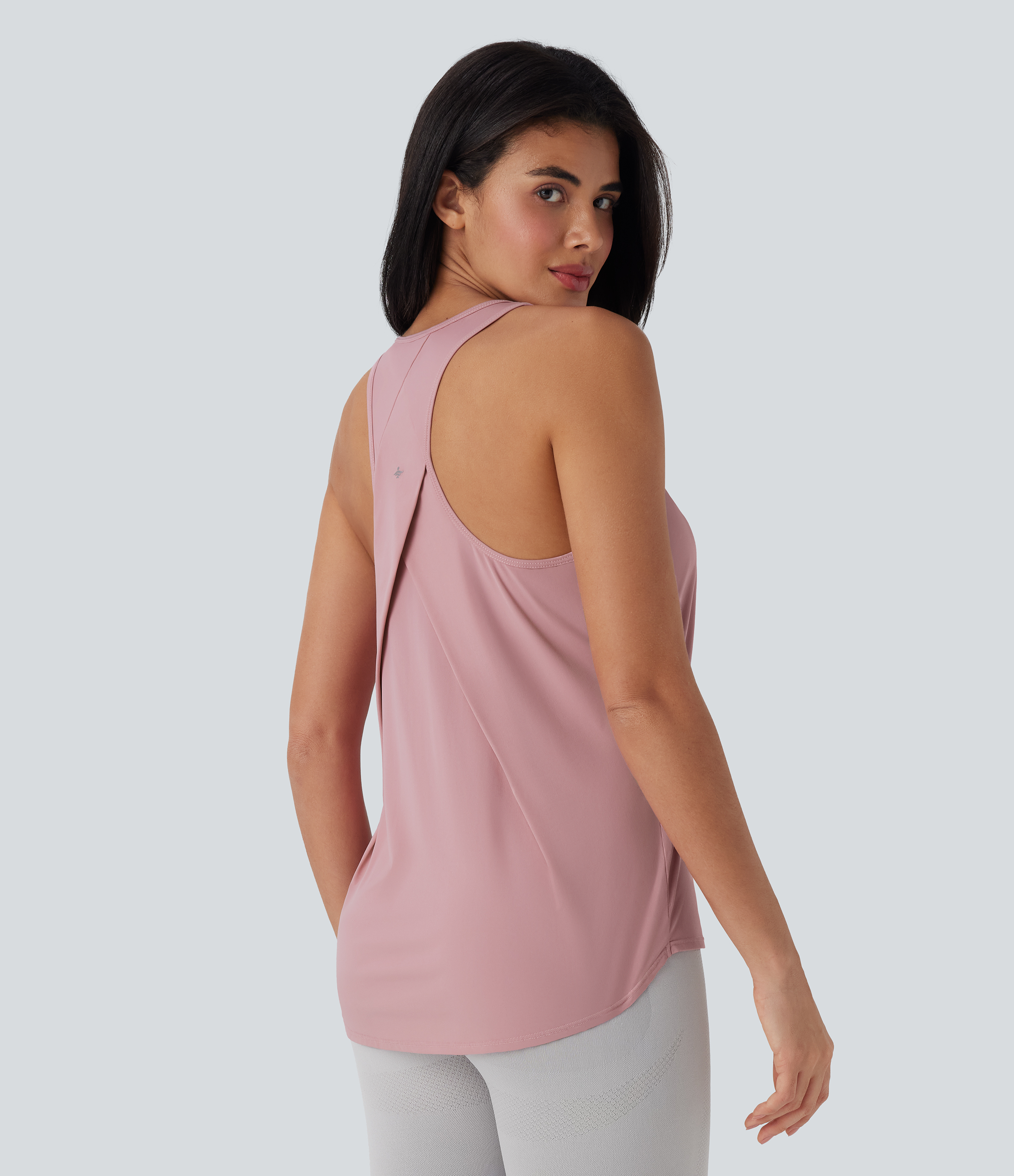 Soft Berry Camiseta sin mangas para running de cuello redondo con corte alto, bajo de tacto fresco y secado rápido / 2