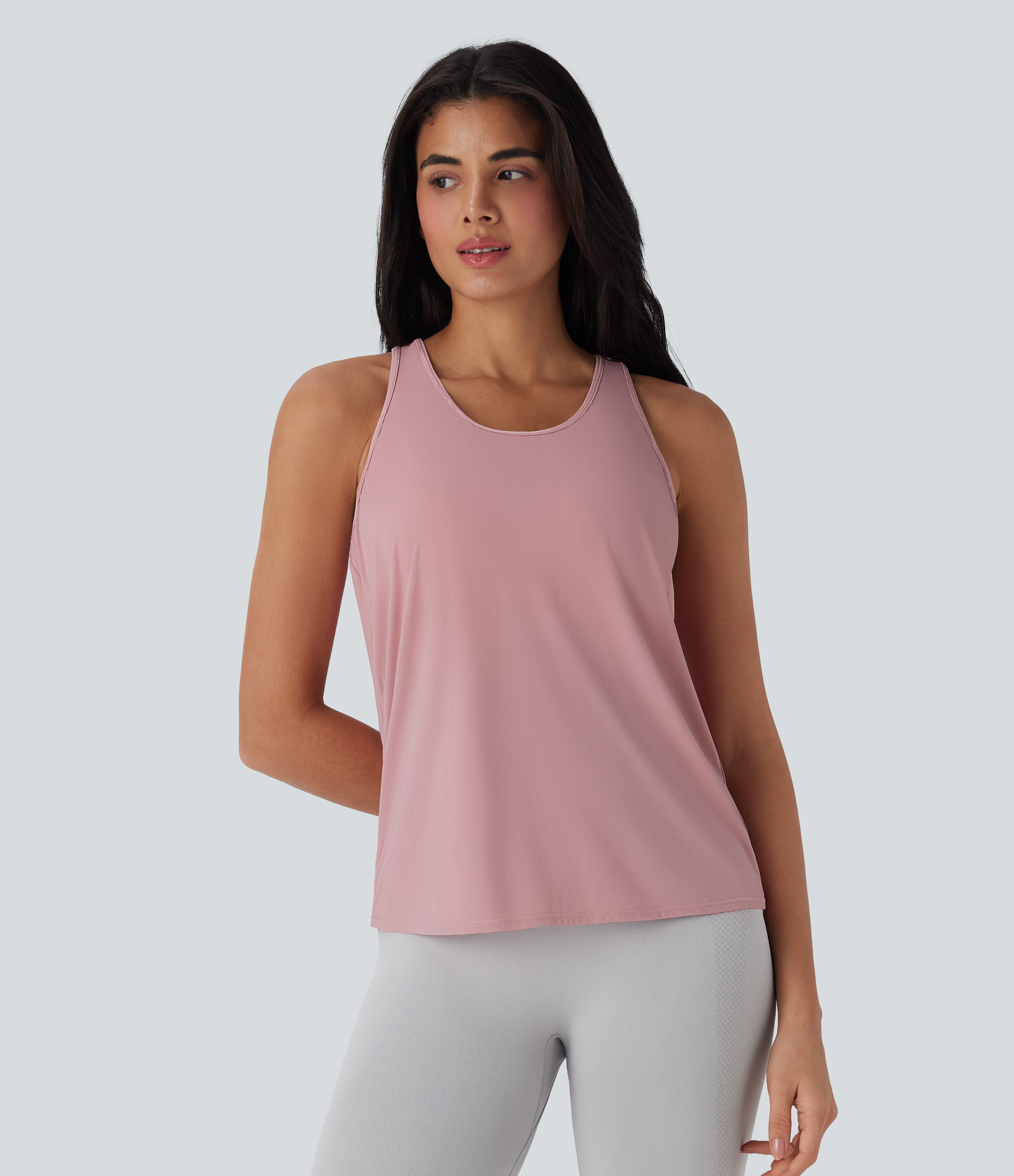 Soft Berry Camiseta sin mangas para running de cuello redondo con corte alto, bajo de tacto fresco y secado rápido / 1