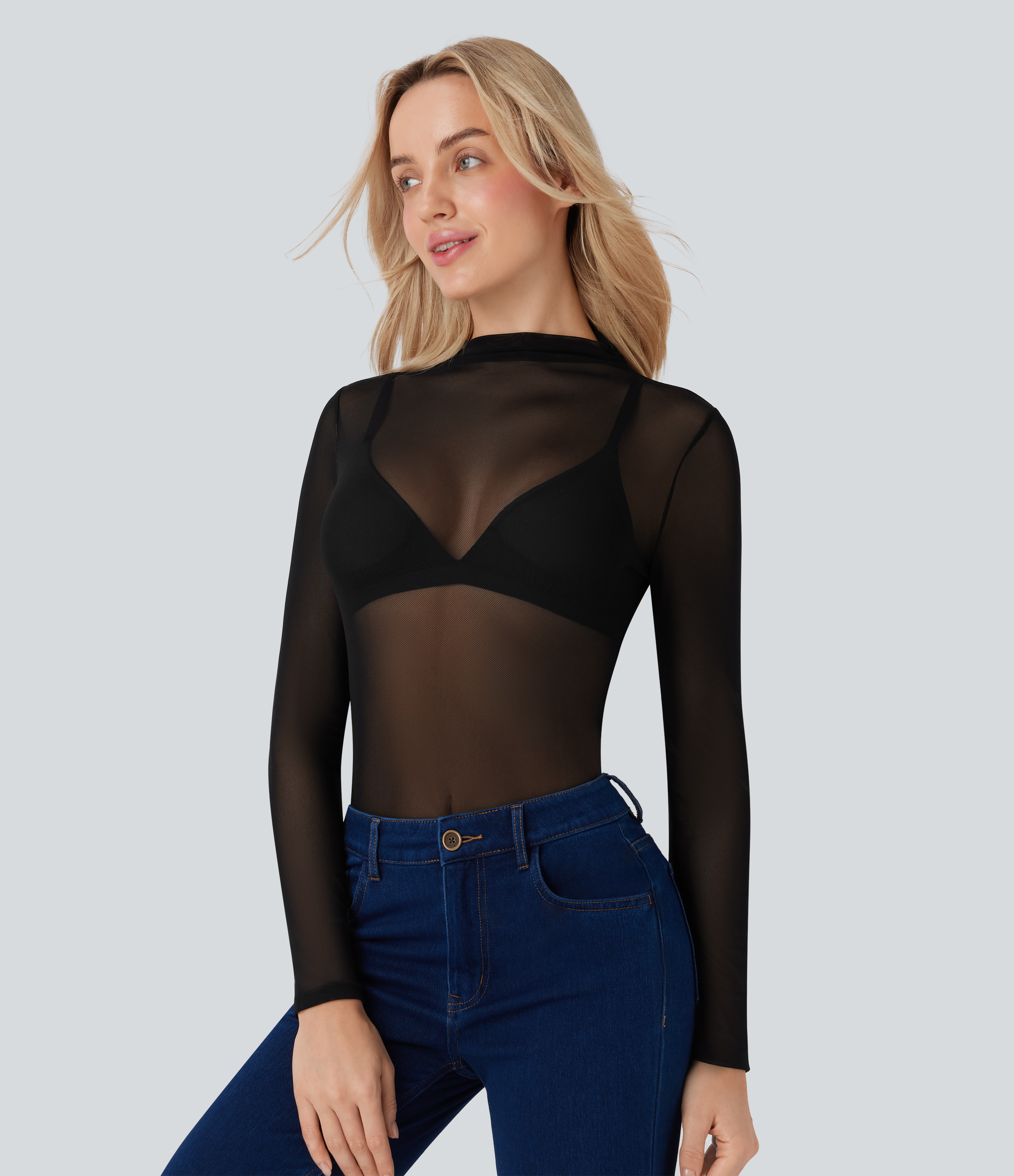 トップス josemoon SHEER BODY SUITS EASY LOVING MESH JUMPSUIT – AKIRA