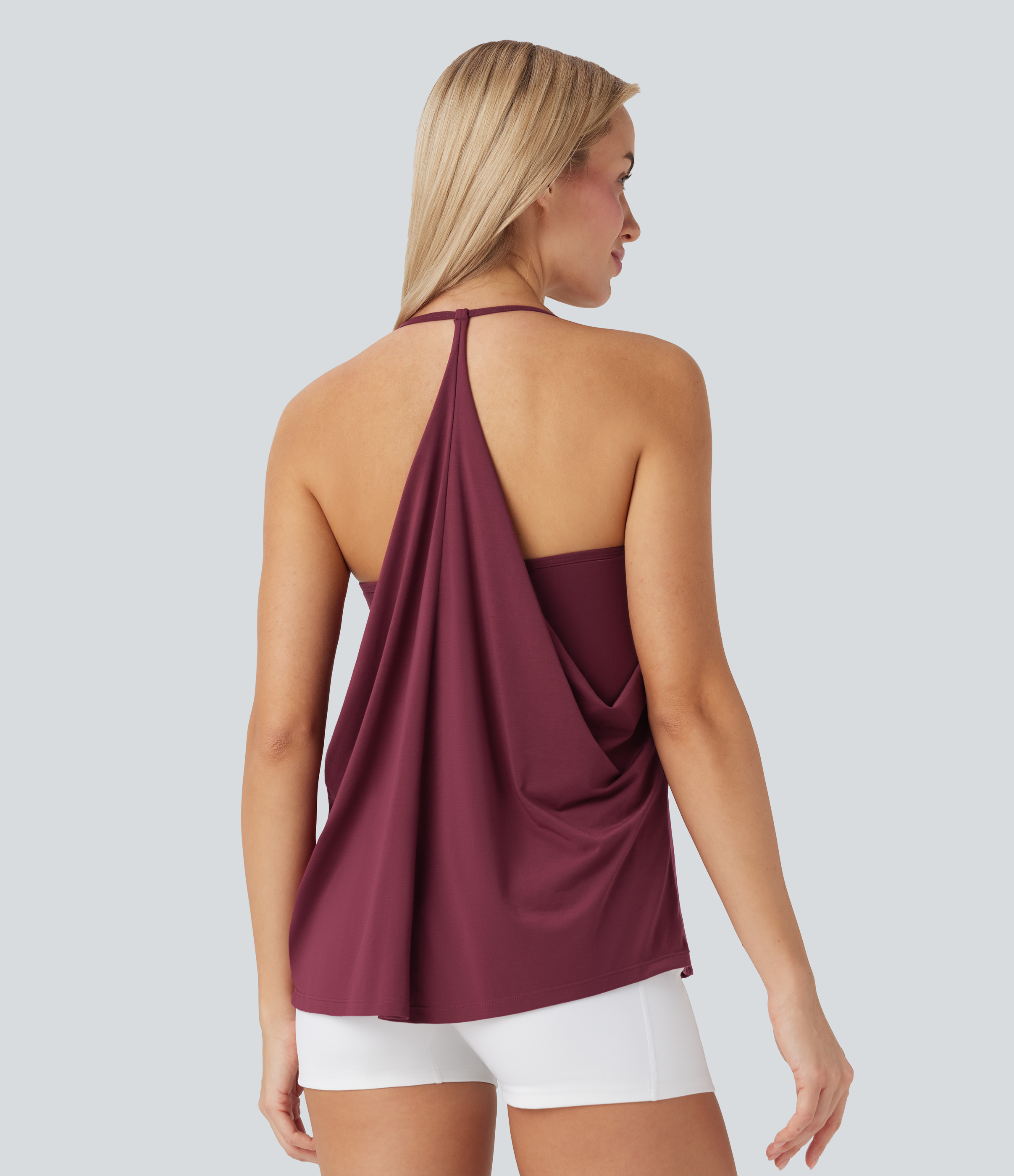 SoftlyZero™ Airy Halter Draped Cool Touch Yoga Sports Top-UPF50+