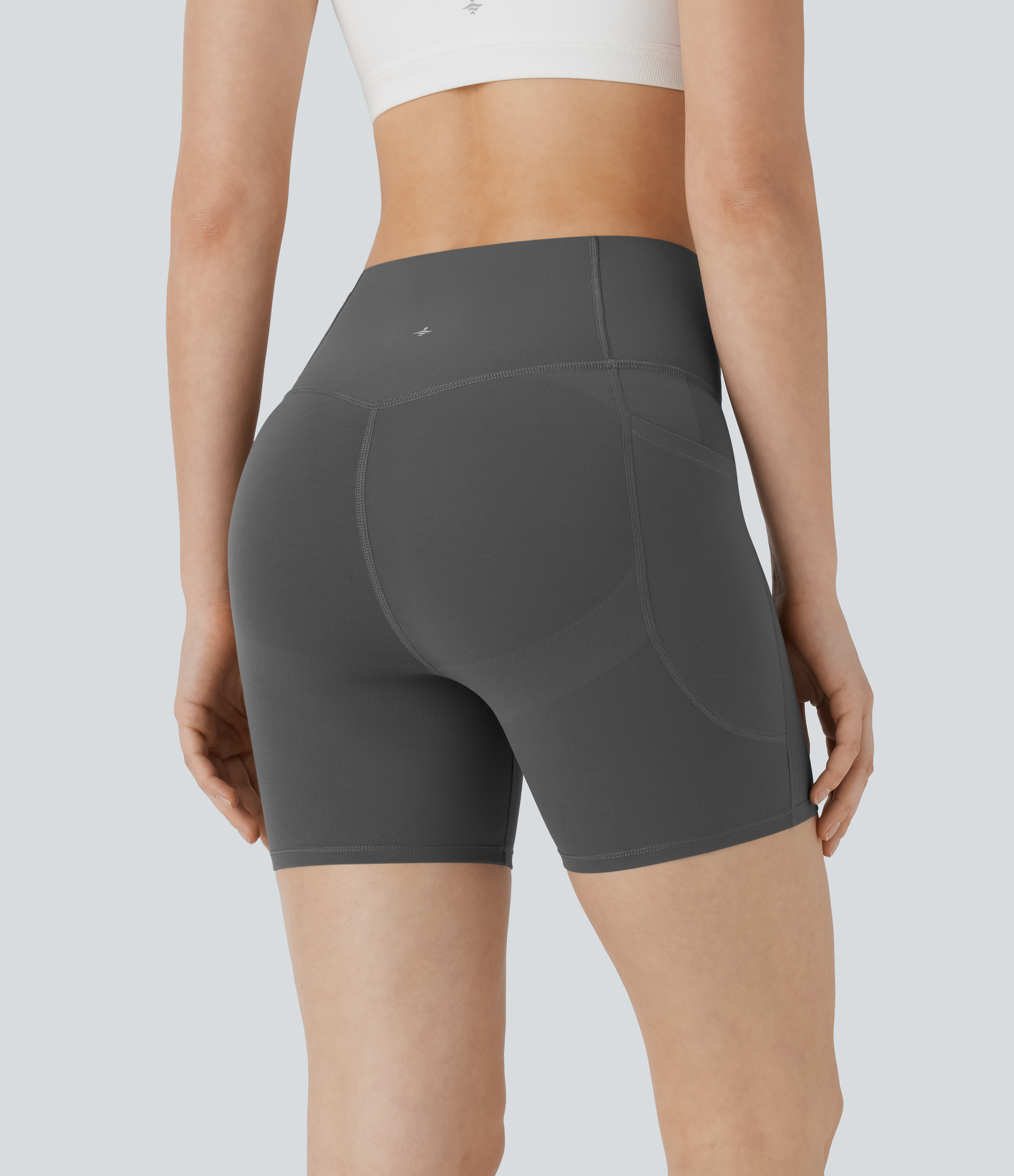 Volcanic Ash Halara UltraSculpt™ High Waisted Butt Lifting Tummy Control Pocket Shaping Training Biker Shorts 5'' / 2