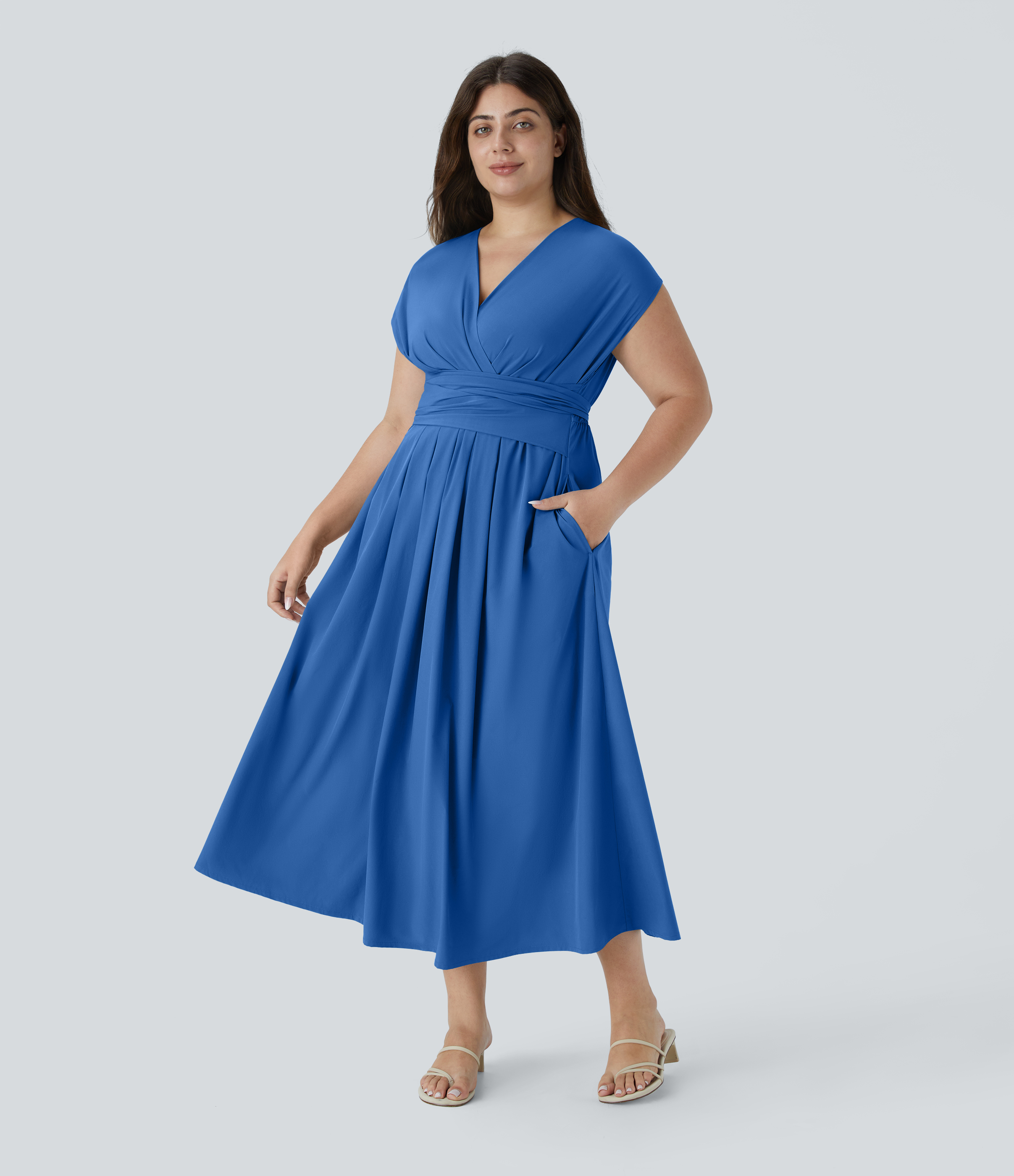 Women's Breezeful™ V Neck Short Sleeve Pocket Tie Back Quick Dry