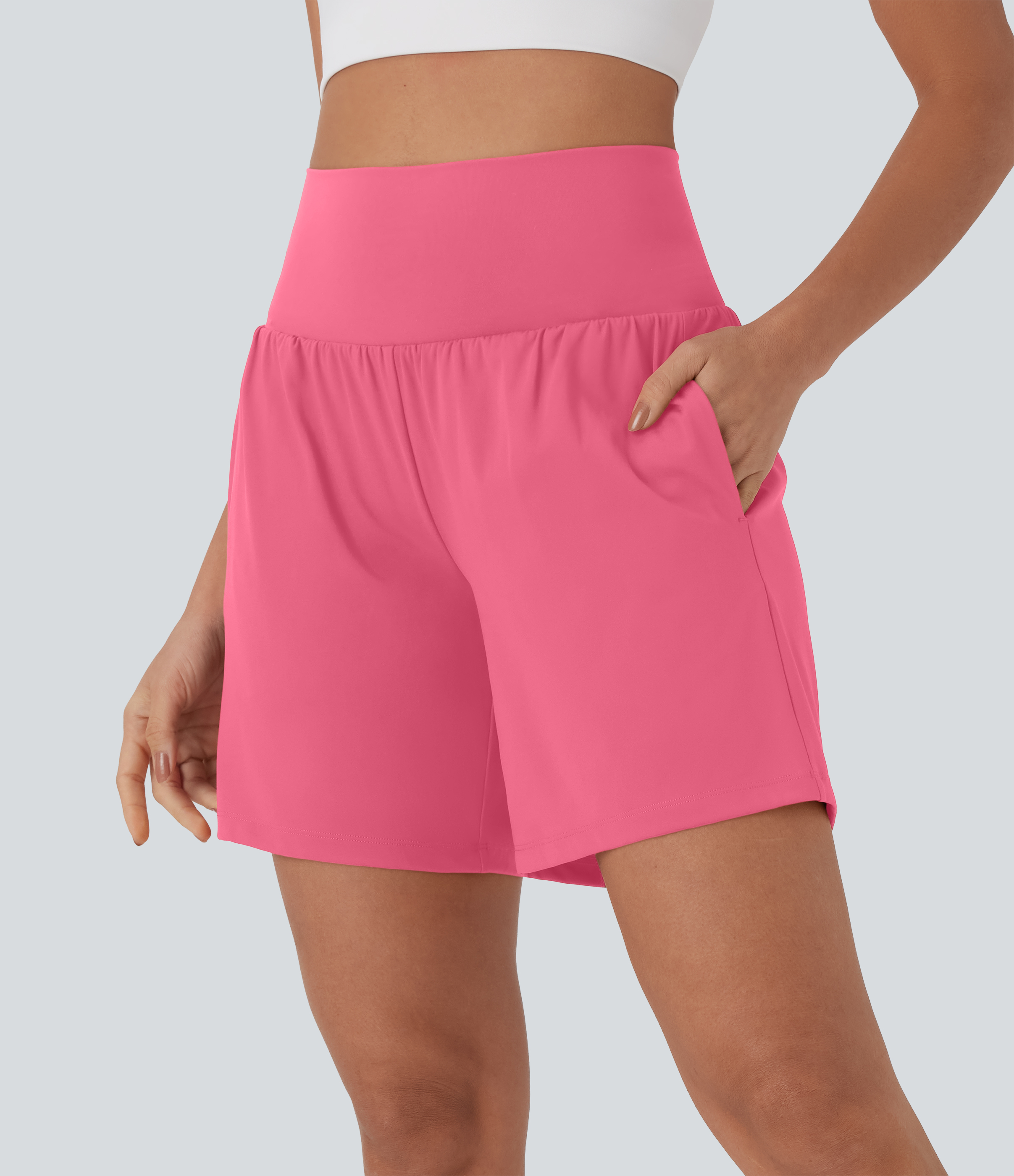 Softlyzero™ Airy Super High Waisted 2-in-1  Yoga Shorts 7" with Pockets