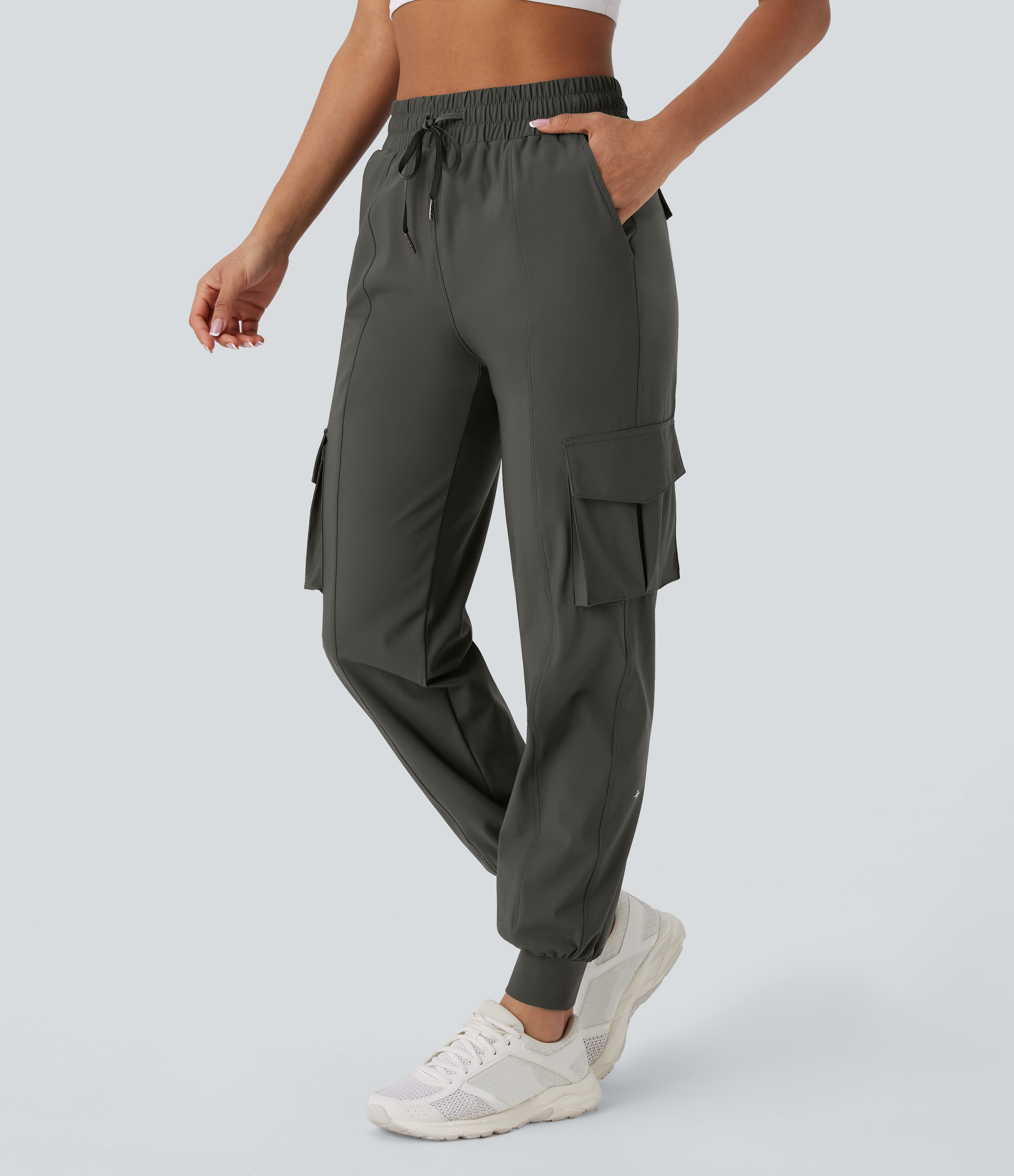 Jsaierl Palazzo Pantalons Pour Femmes Taille Haute Élastique Avec Cordon De Serrage Pantalons Confortables Coupe Ample Jambes Larges Pantalons De Plage Décontractés Avec Poches