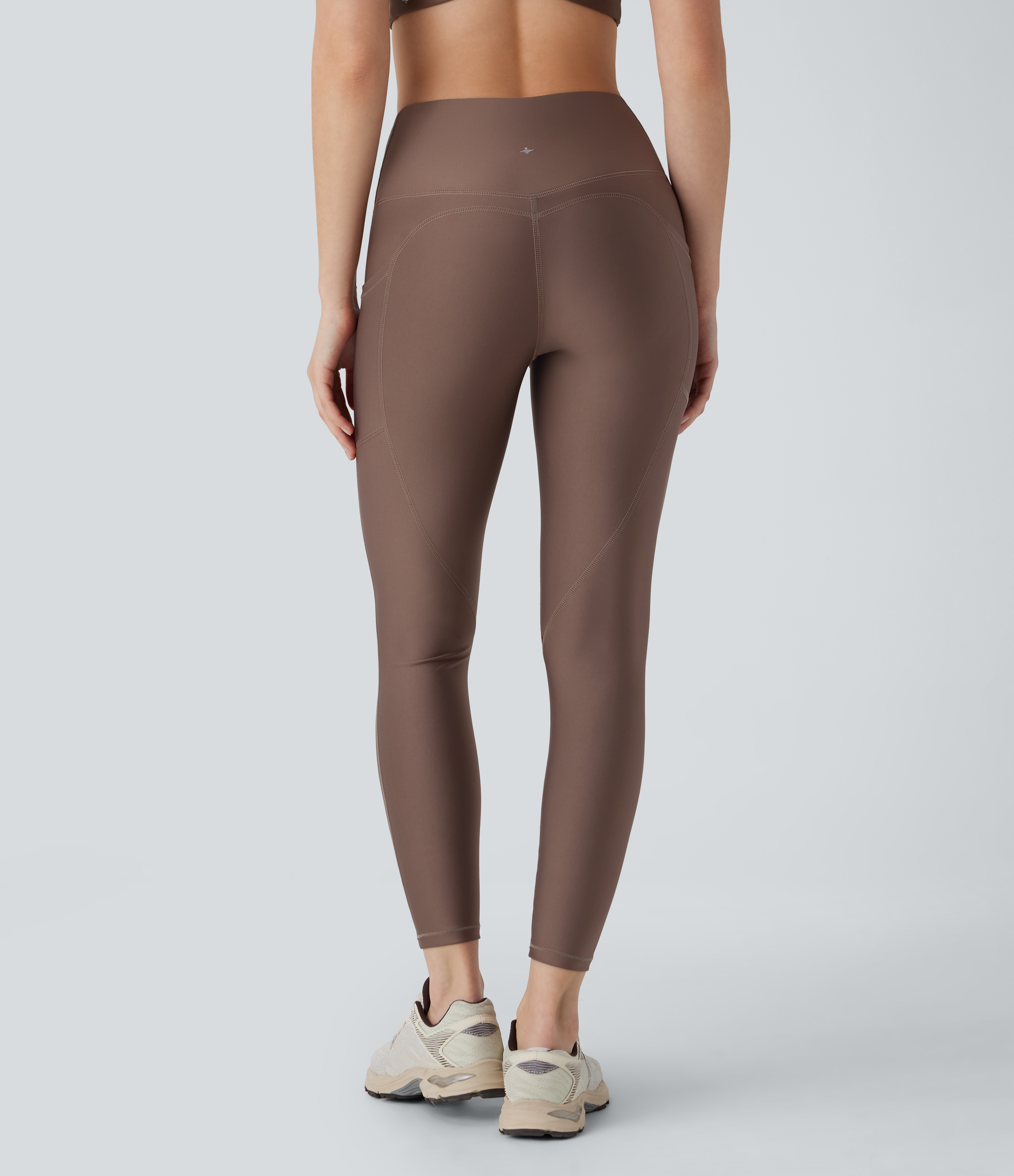 High Waisted Pocket Sheen Workout Leggings