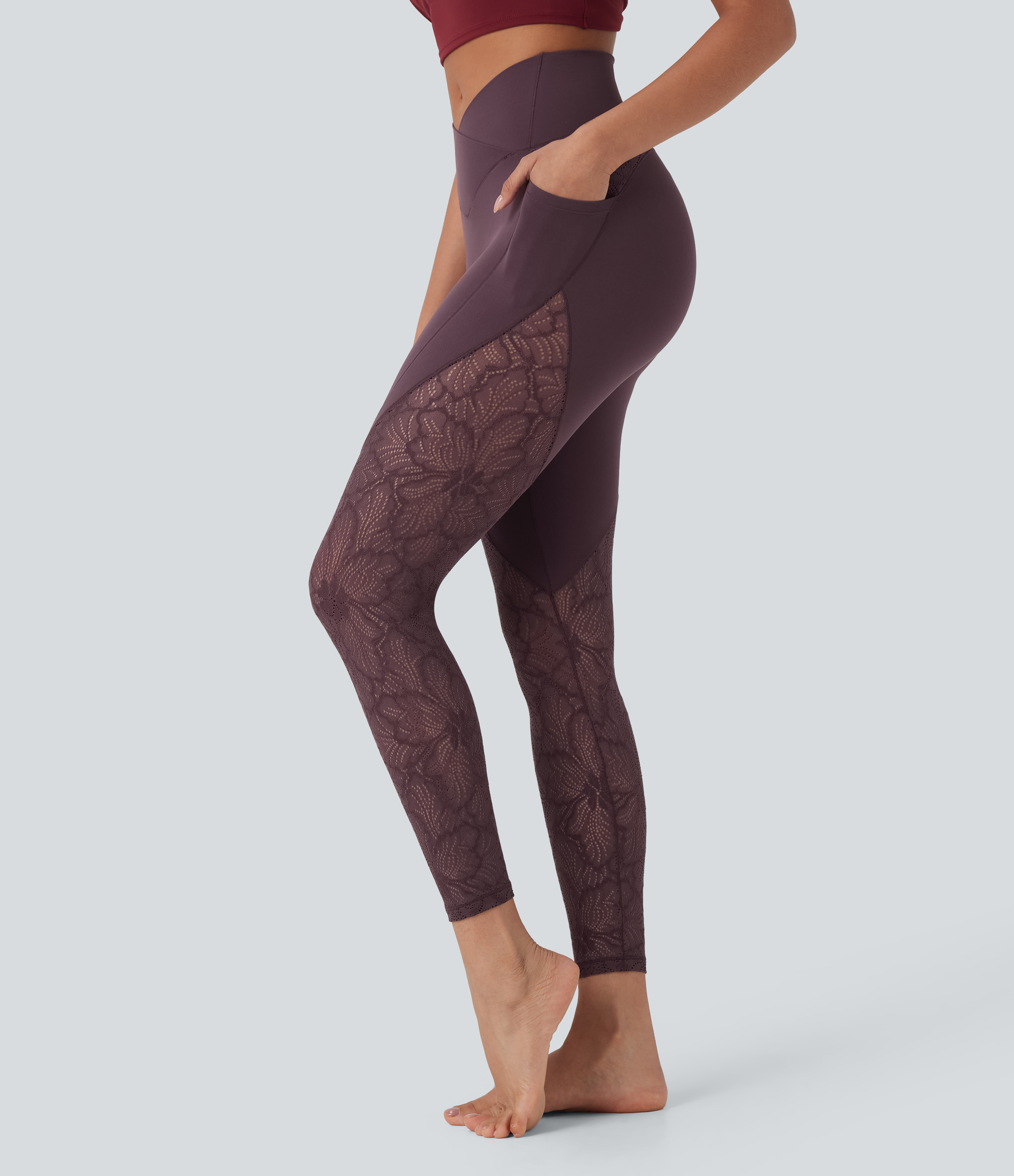 Women's SoftlyZero™ High Waisted Crossover Pocket Contrast