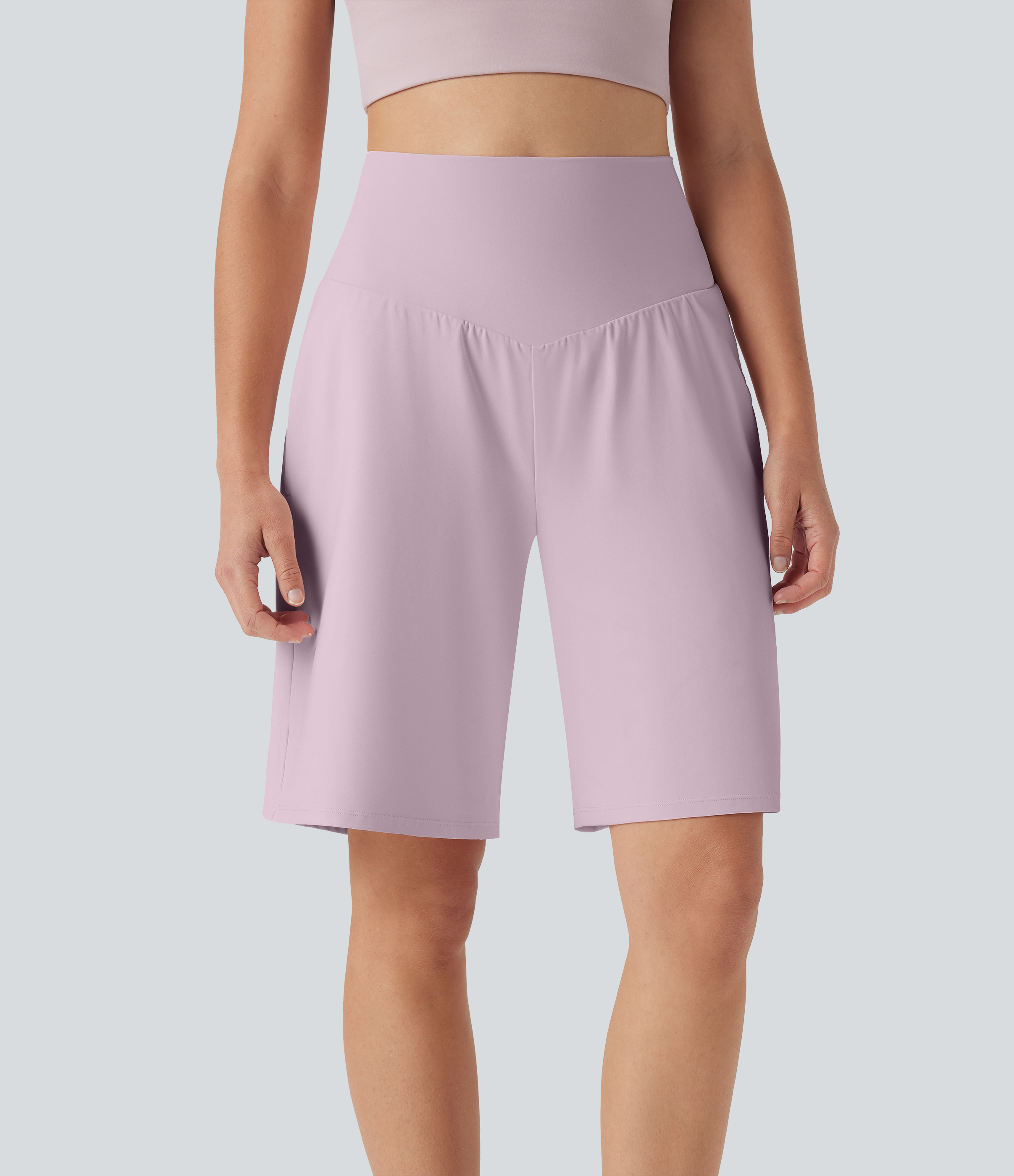SoftlyZero™ Airy High Waisted Pockets Cool Touch Yoga Bermuda Shorts