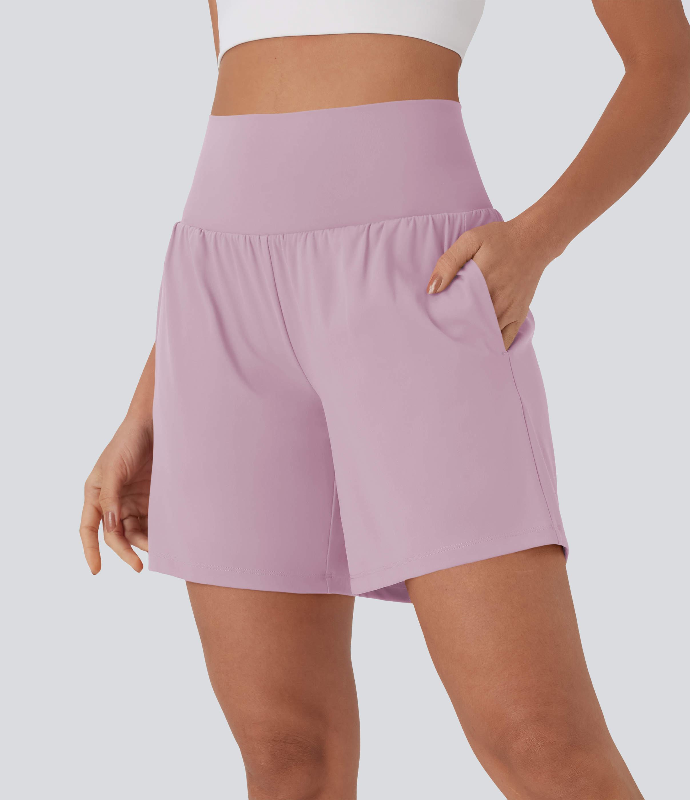 Softlyzero™ Airy Super High Waisted 2-in-1  Yoga Shorts 7" with Pockets