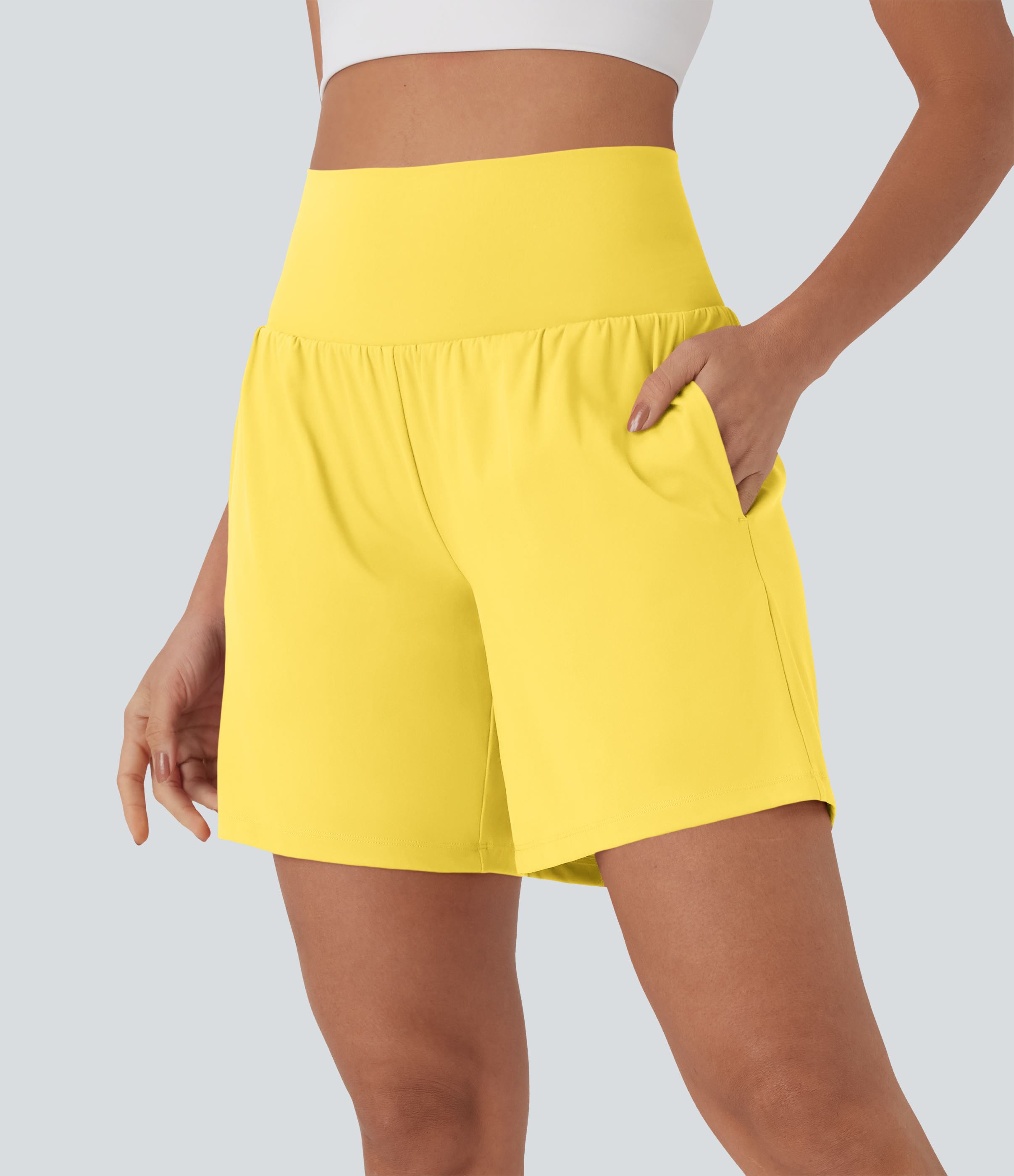 Softlyzero™ Airy Super High Waisted 2-in-1  Yoga Shorts 7" with Pockets