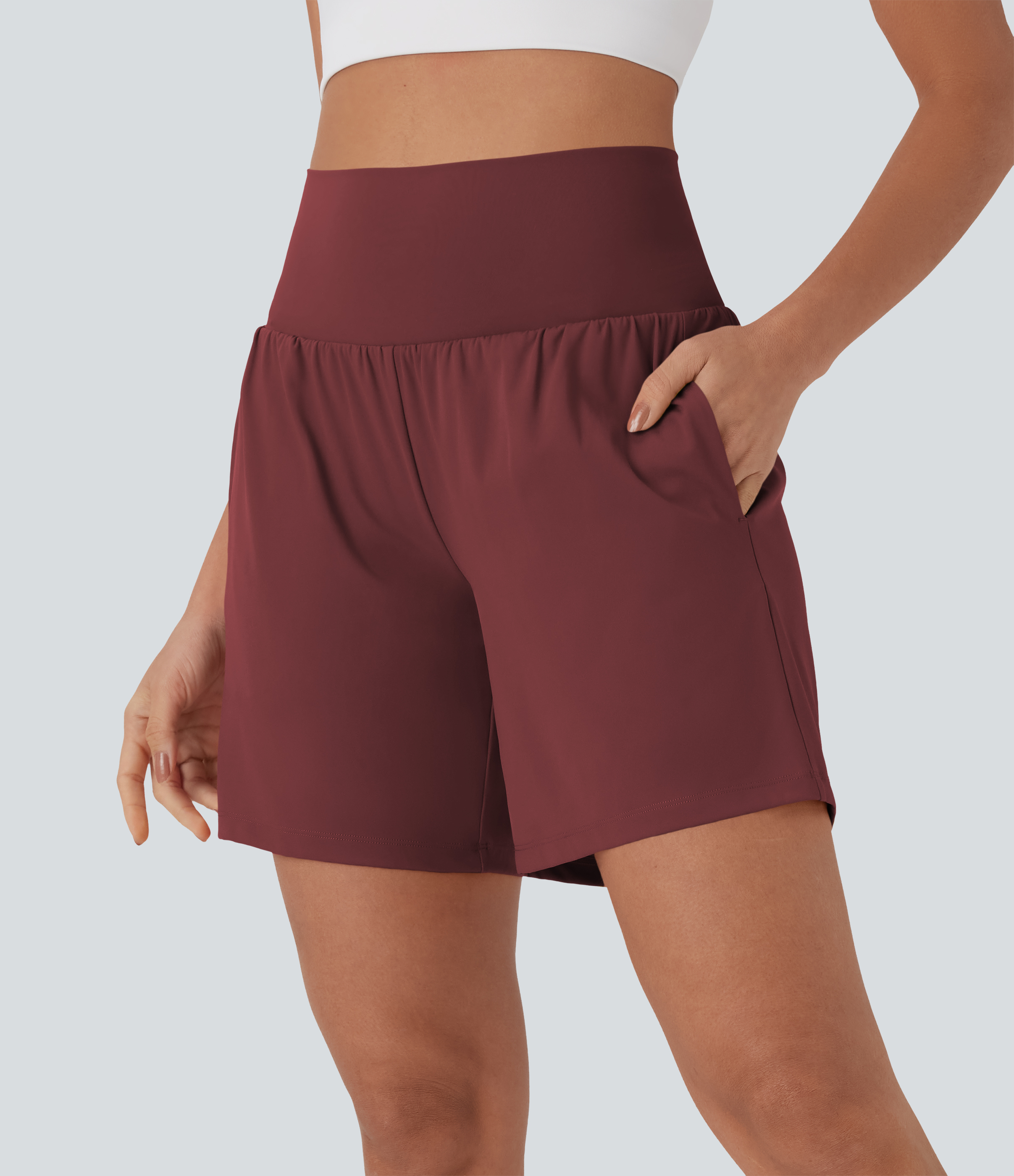 Softlyzero™ Airy Super High Waisted 2-in-1  Yoga Shorts 7" with Pockets