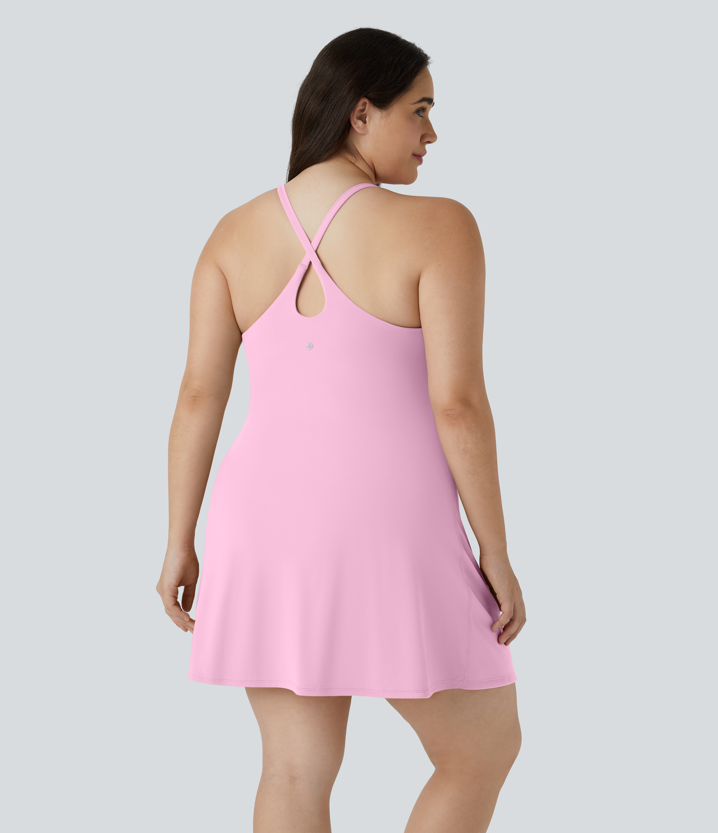 Nosegay Everyday SoftlyZero™ Plush 2-in-1 Flare Workout Plus Size Dress-Wannabe-Easy Peezy / 2