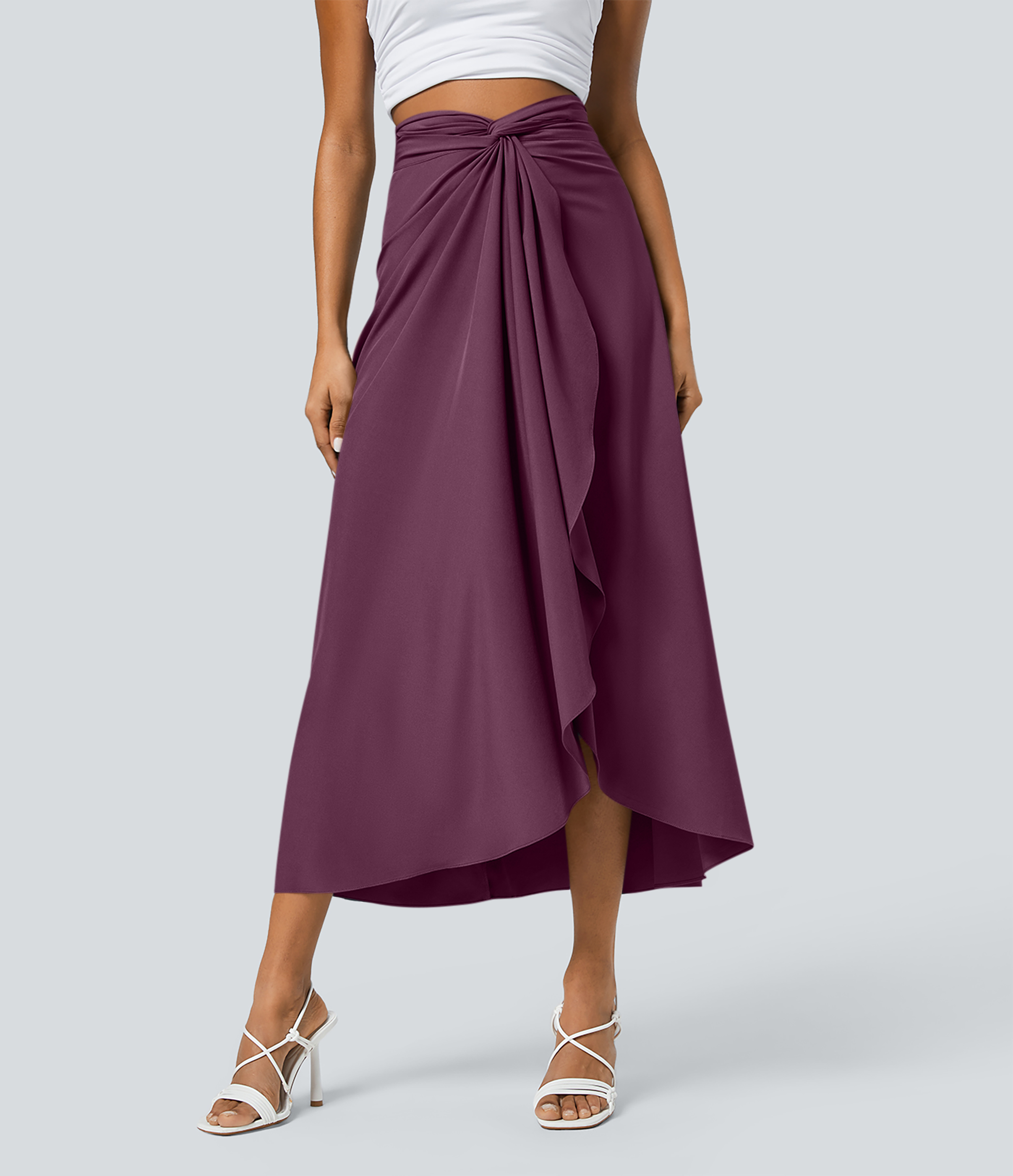 Breezeful™ High Waisted Wrapped Tie Back Quick Dry Skirt