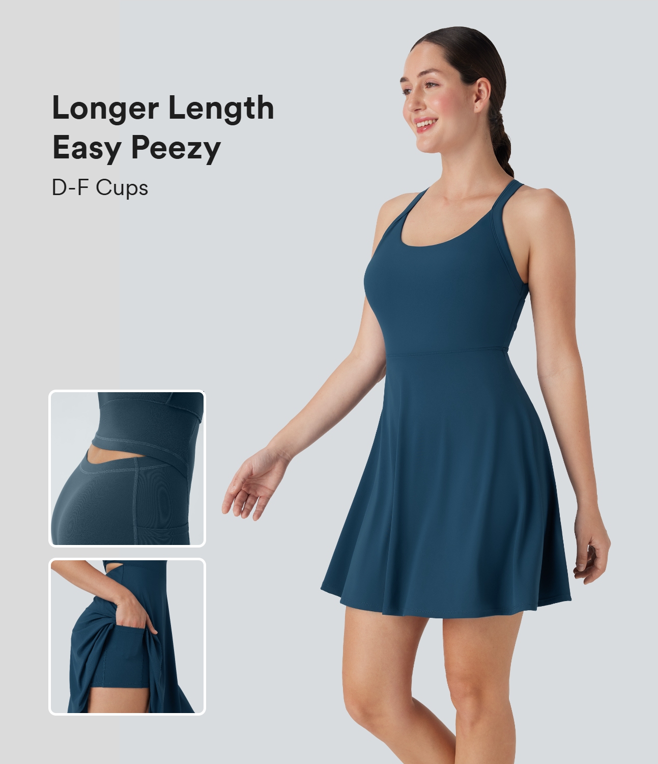 Flare Low Support Dance Active Dress-Longer Length-Easy Peezy Edition D-F Cups