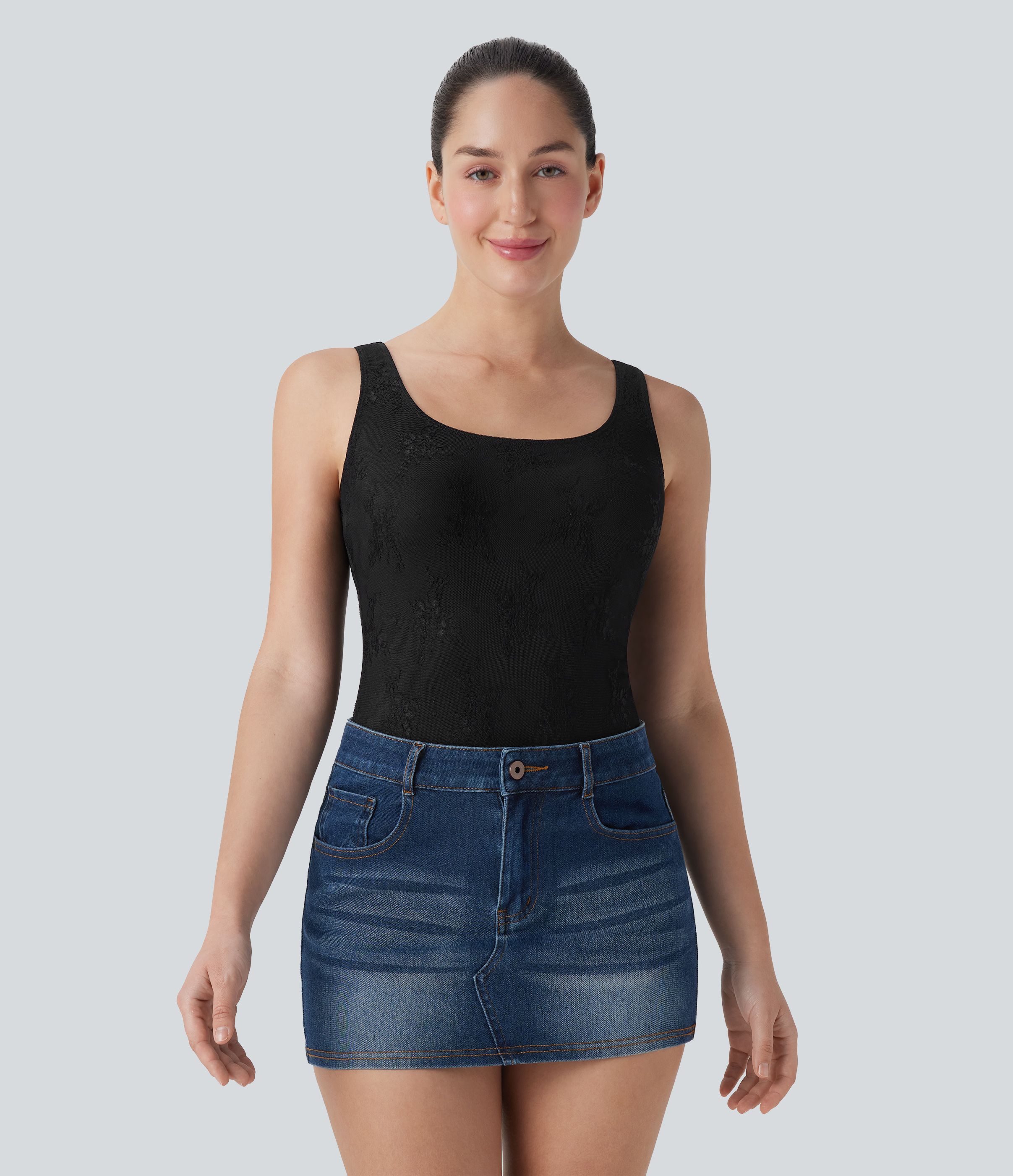 Backless Lace Casual Bodysuit