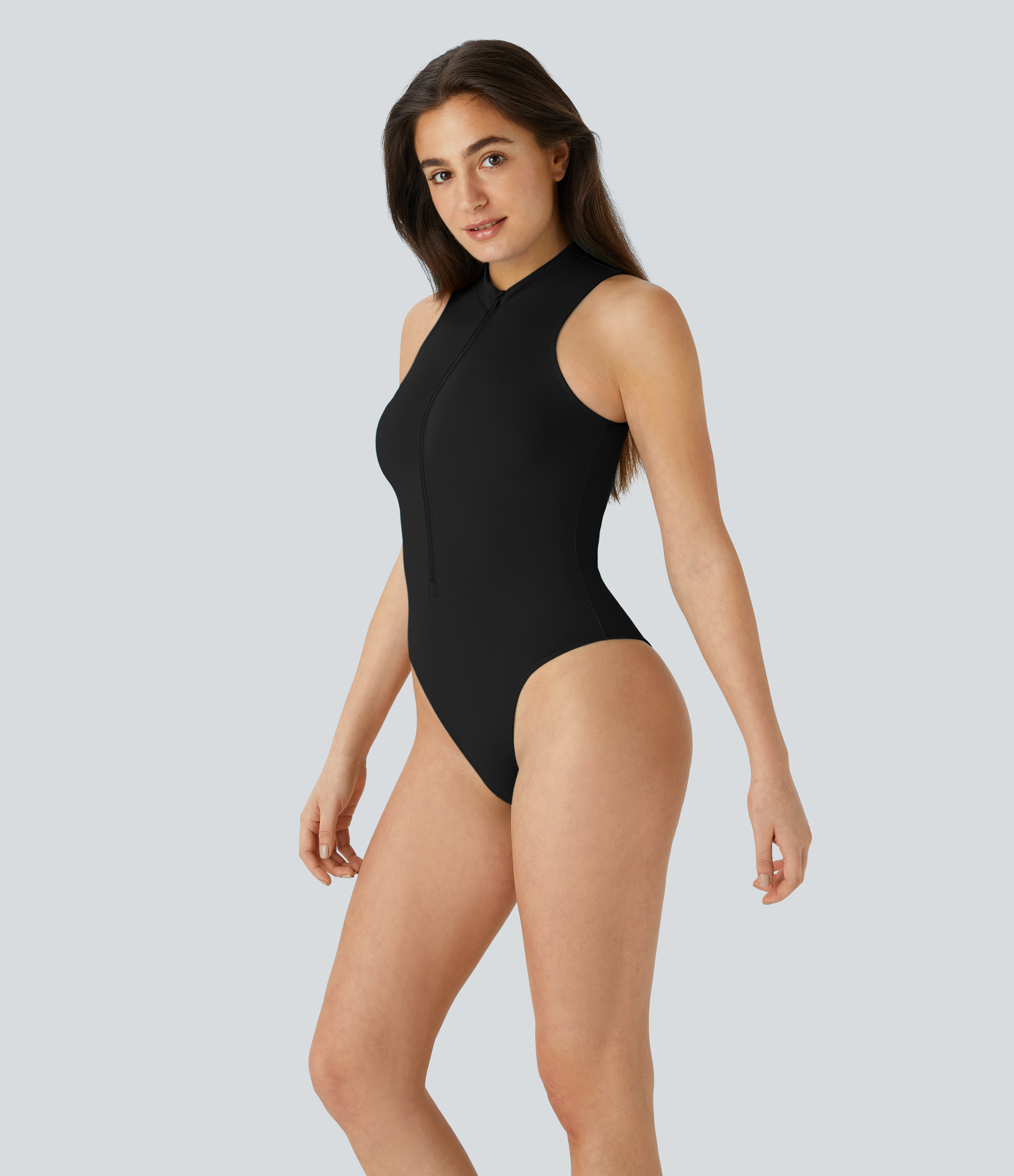 【PORTERNA】Yur Collar Long One Piece Basics square neck underwire tank