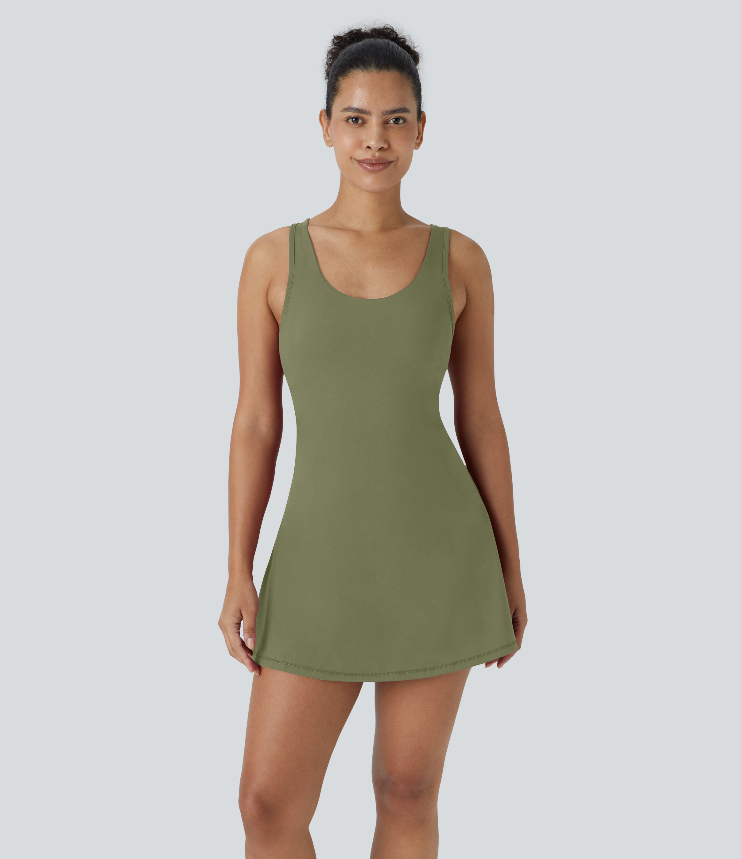 SoftlyZero™ Airy Racerback Cut Out 2-in-1 Pocket Cool Touch Mini Tennis Active Dress-UPF50+