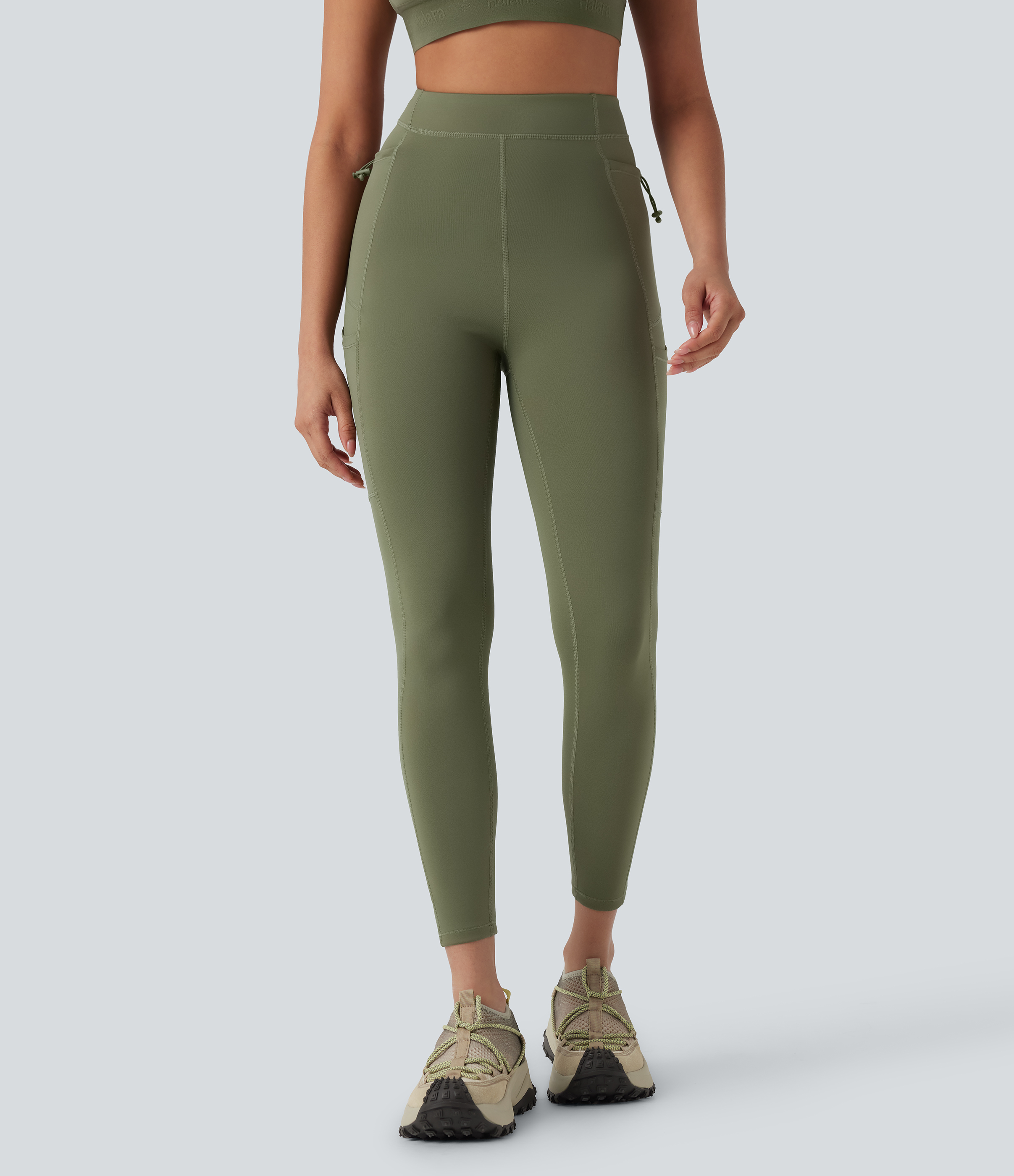 SpeedWave™ High Waisted Loop Quick Dry Hiking Leggings with Pockets