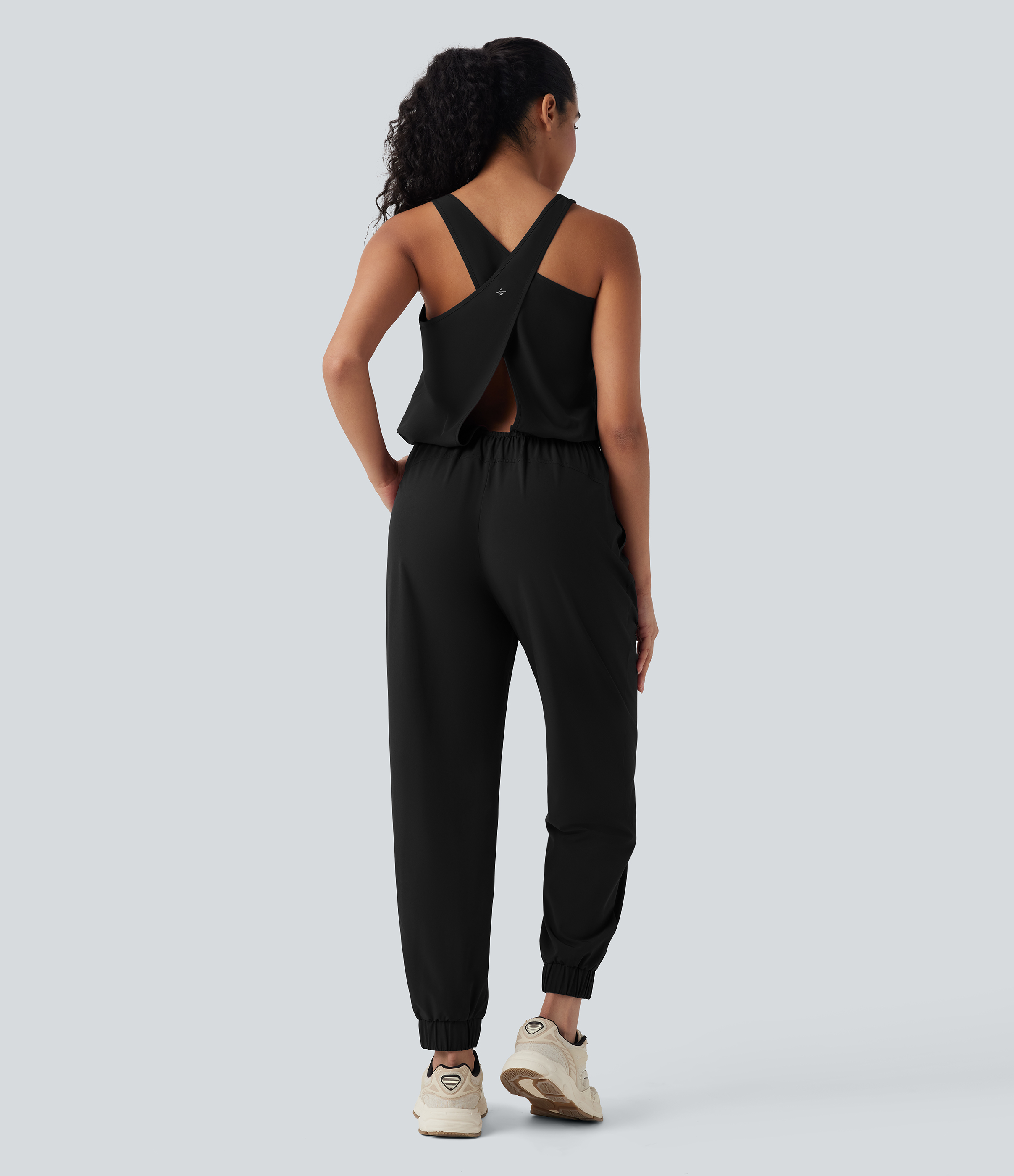 Breezeful™ Sleeveless Quick Dry Workout Jumpsuit with Pockets