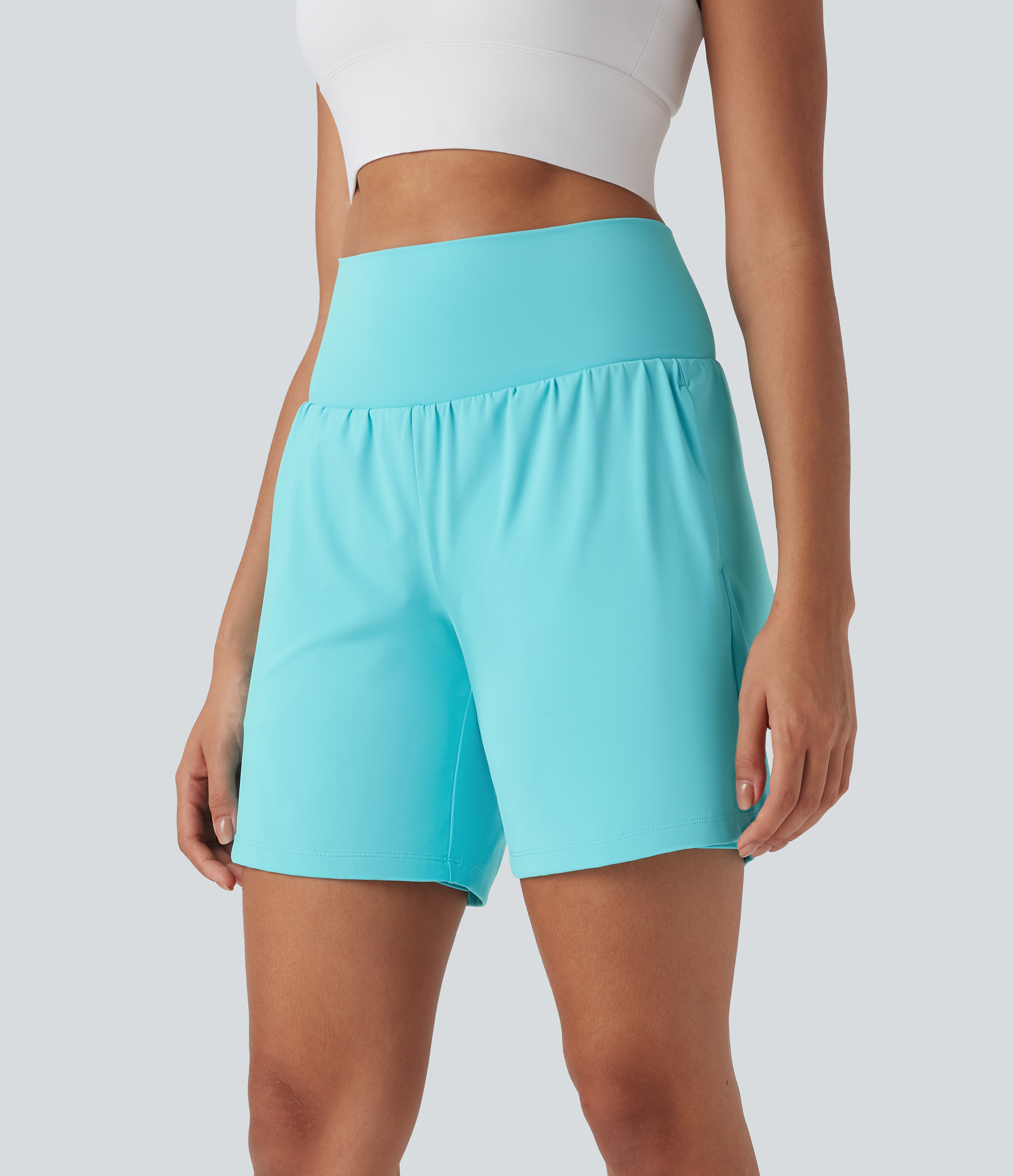 Softlyzero™ Airy Super High Waisted 2-in-1  Yoga Shorts 7" with Pockets